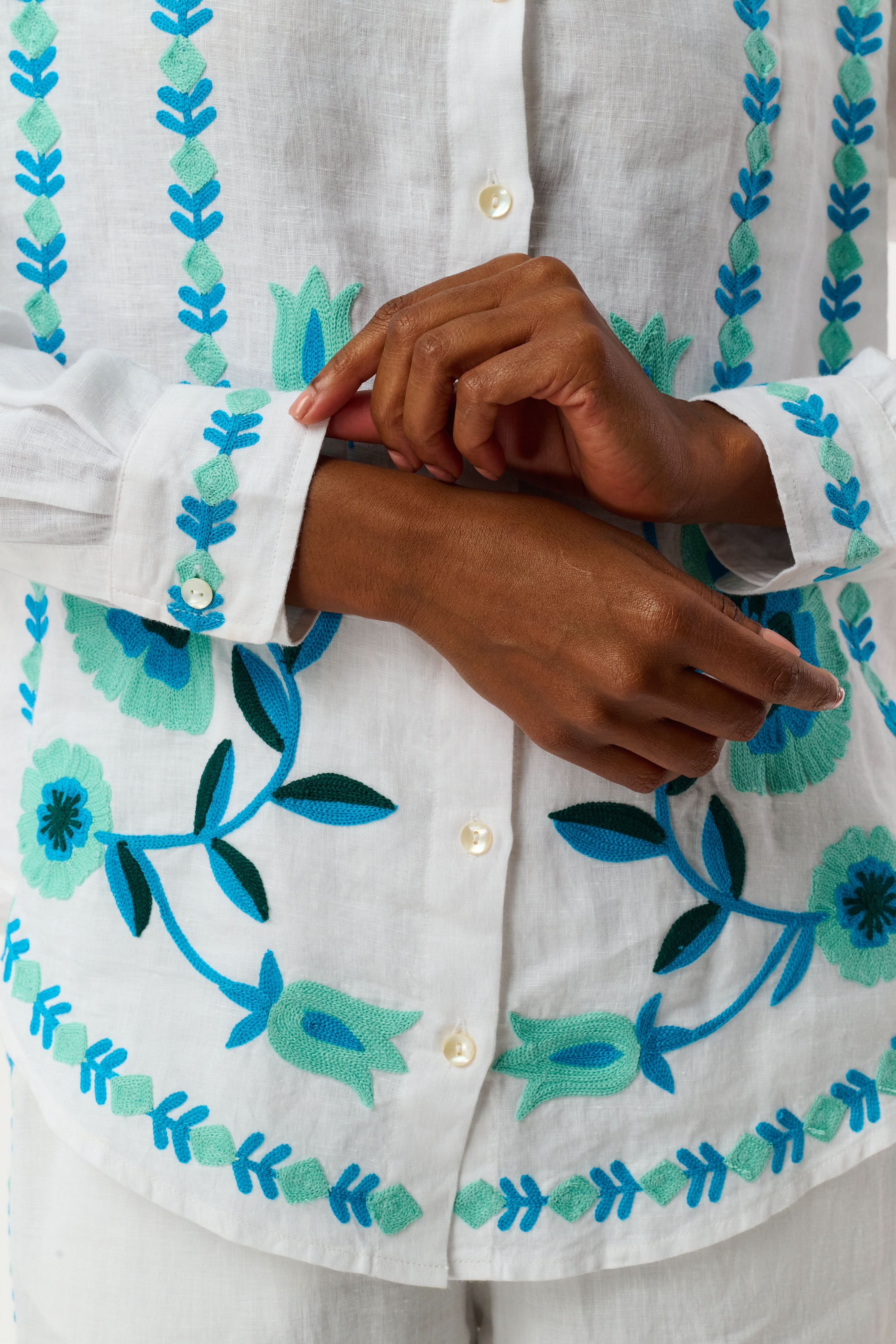 Avallon Embroidery Boyfriend Shirt - Image 5