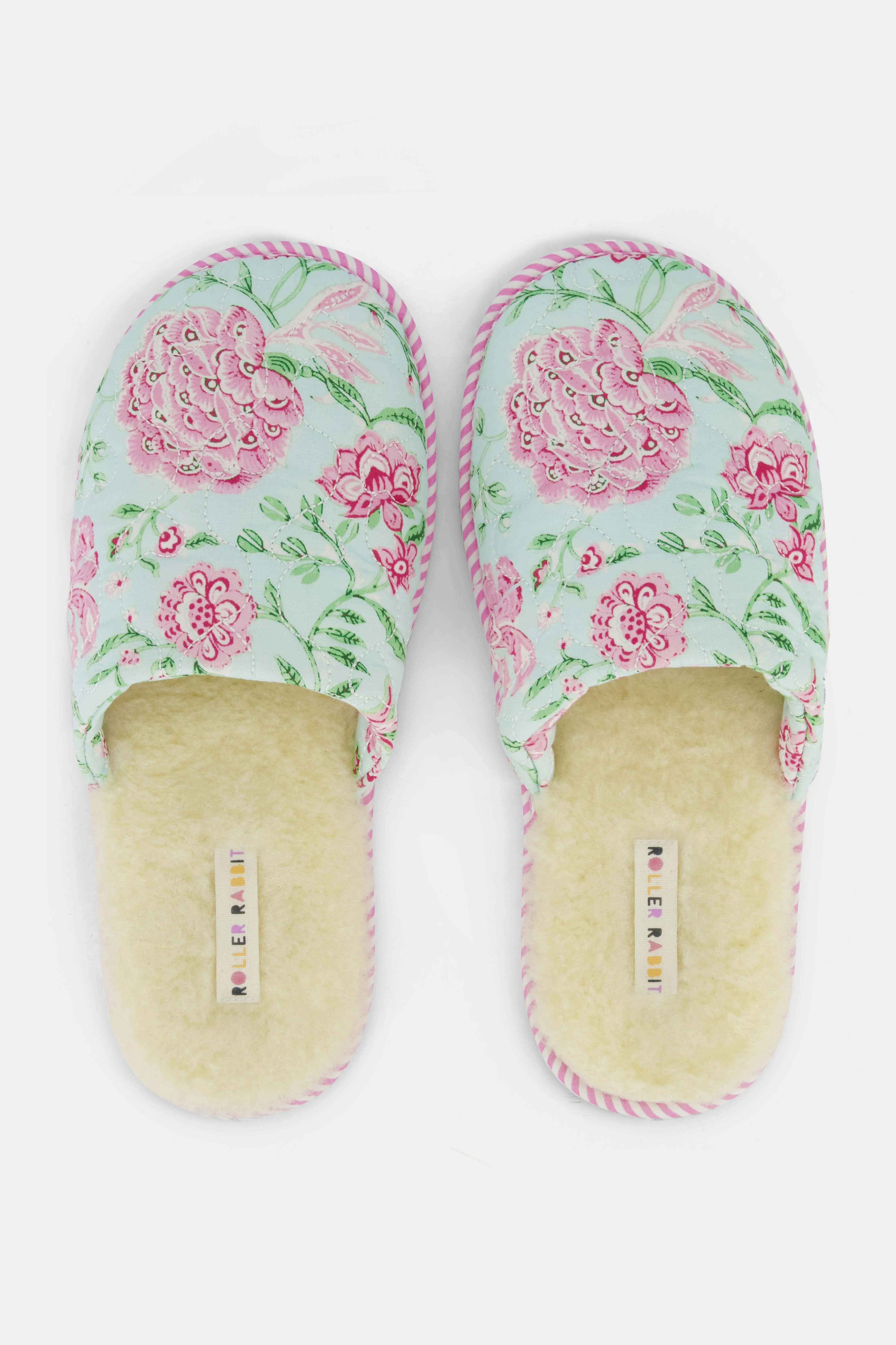 Camellia Block Quilted Slippers - Image 3