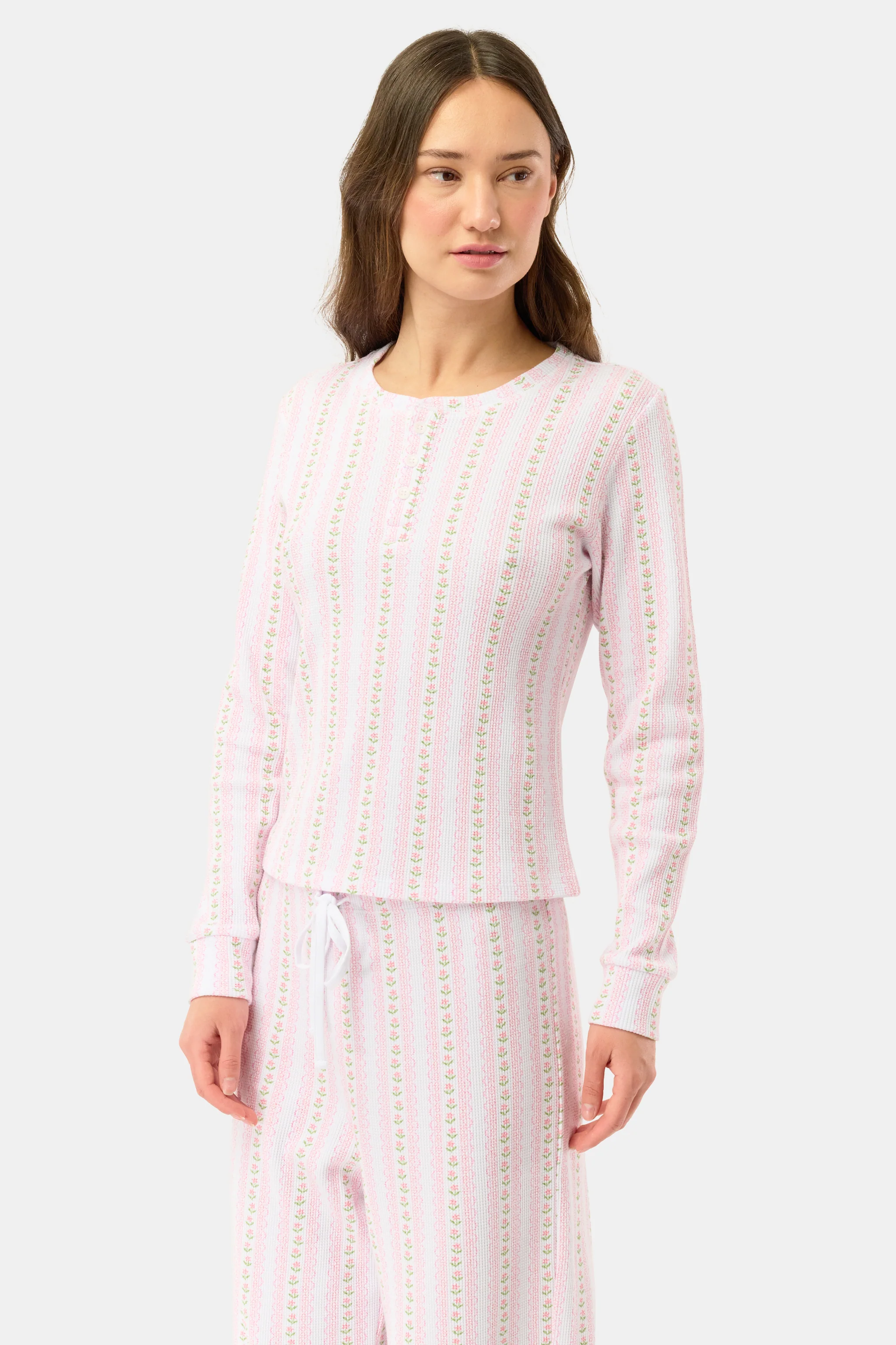 Daisy Heart Stripe Rosemary Top - Image 2