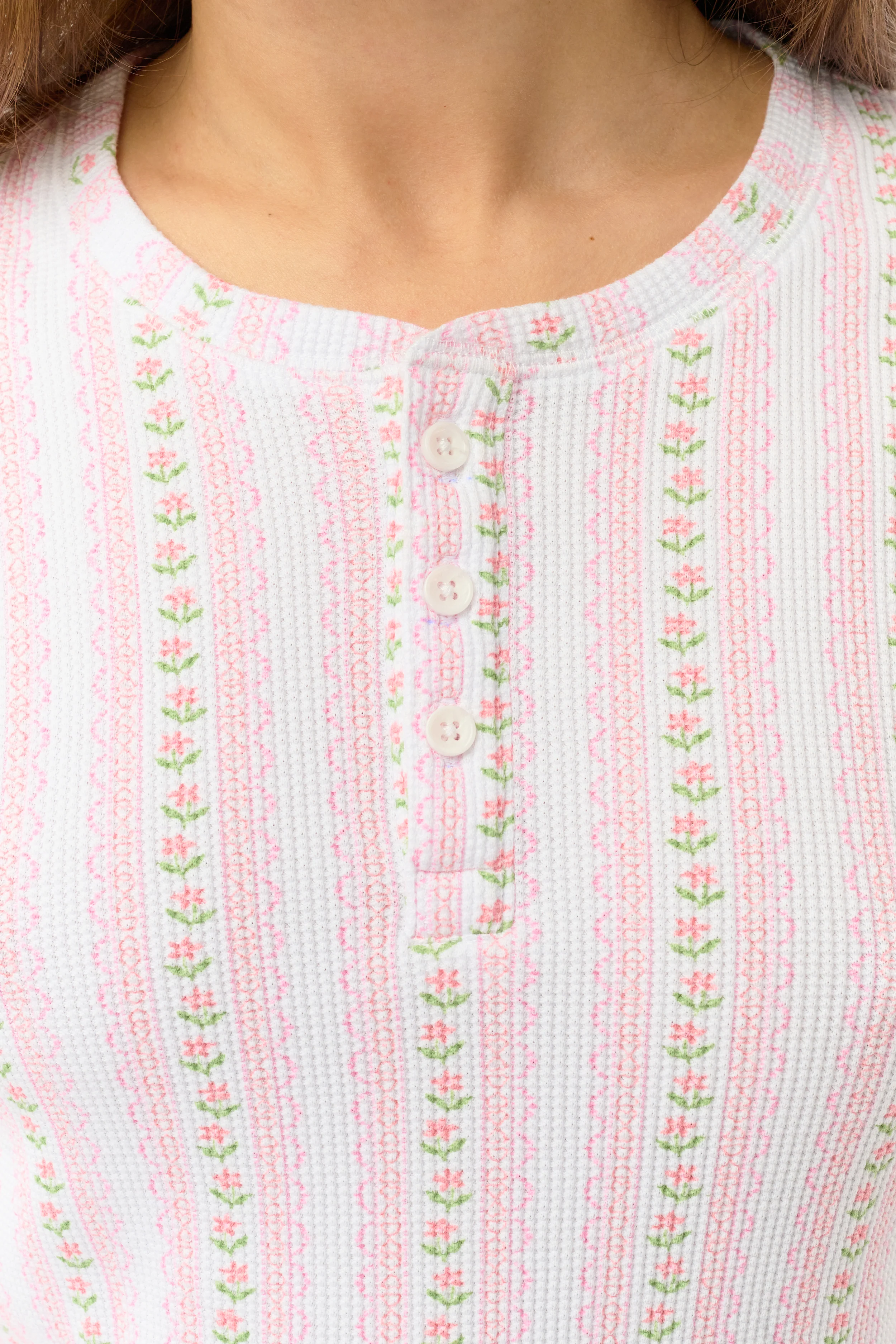 Daisy Heart Stripe Rosemary Top - Image 3