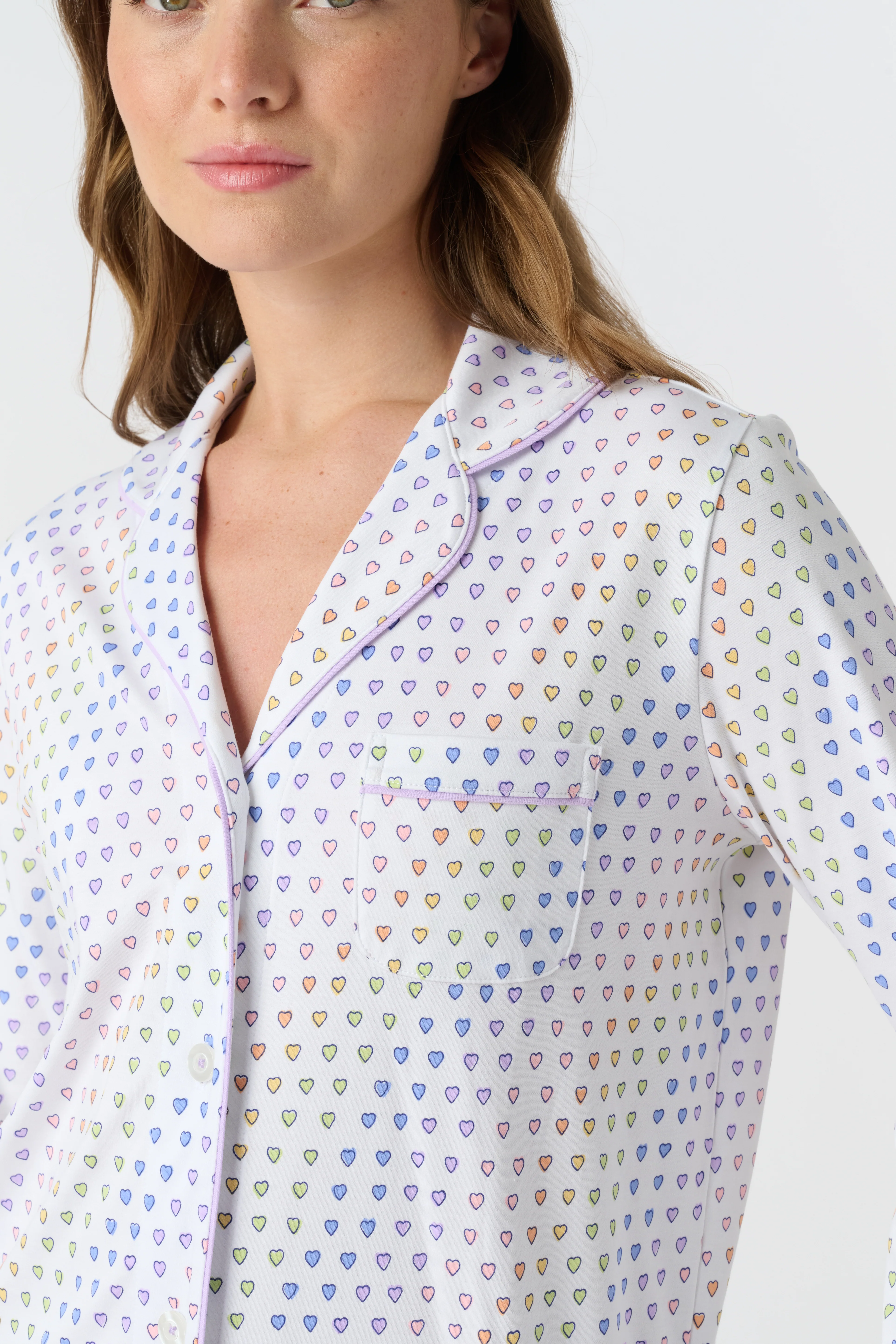 Disco Hearts Long Sleeve Polo Pajamas - Image 4