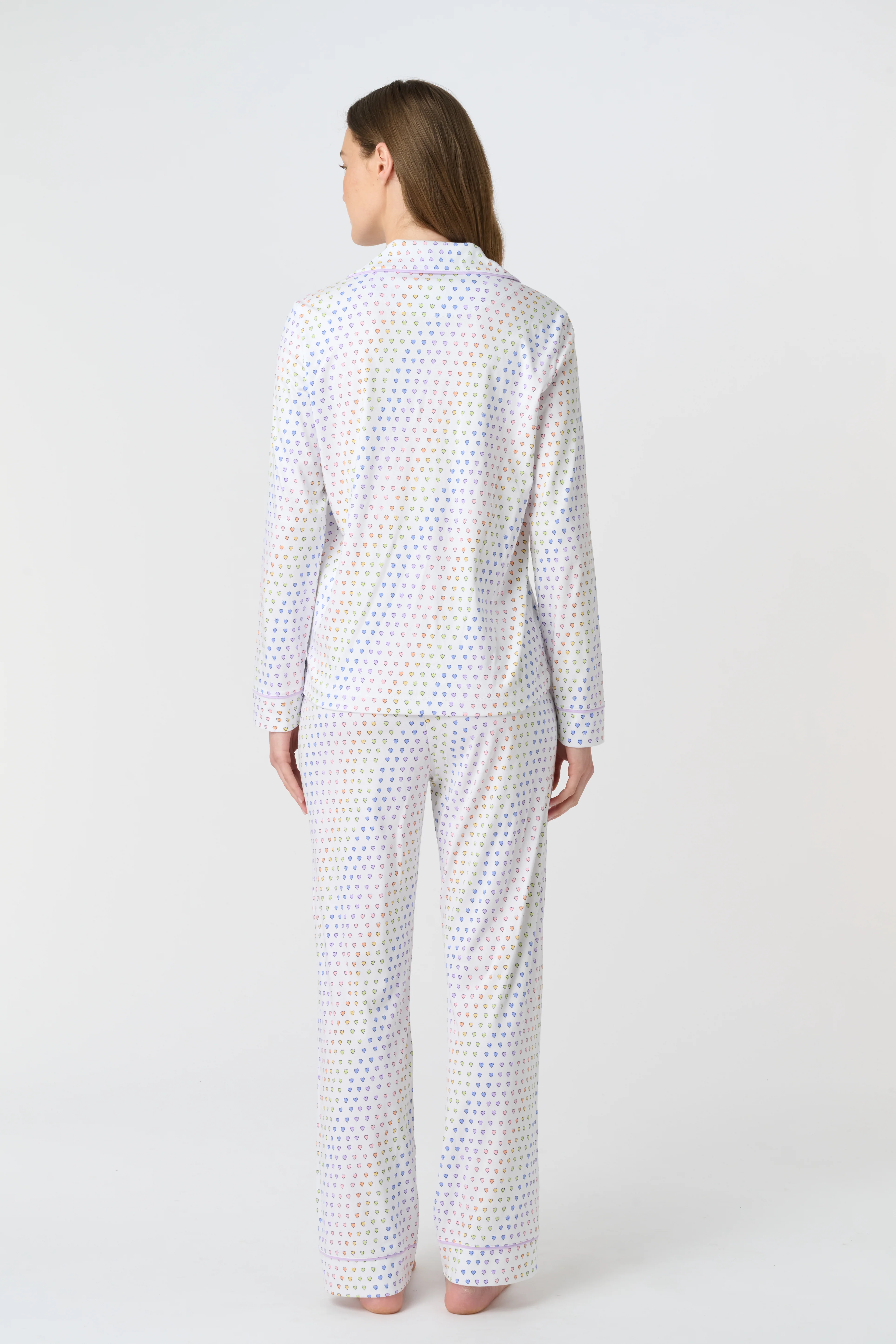 Disco Hearts Long Sleeve Polo Pajamas - Image 6