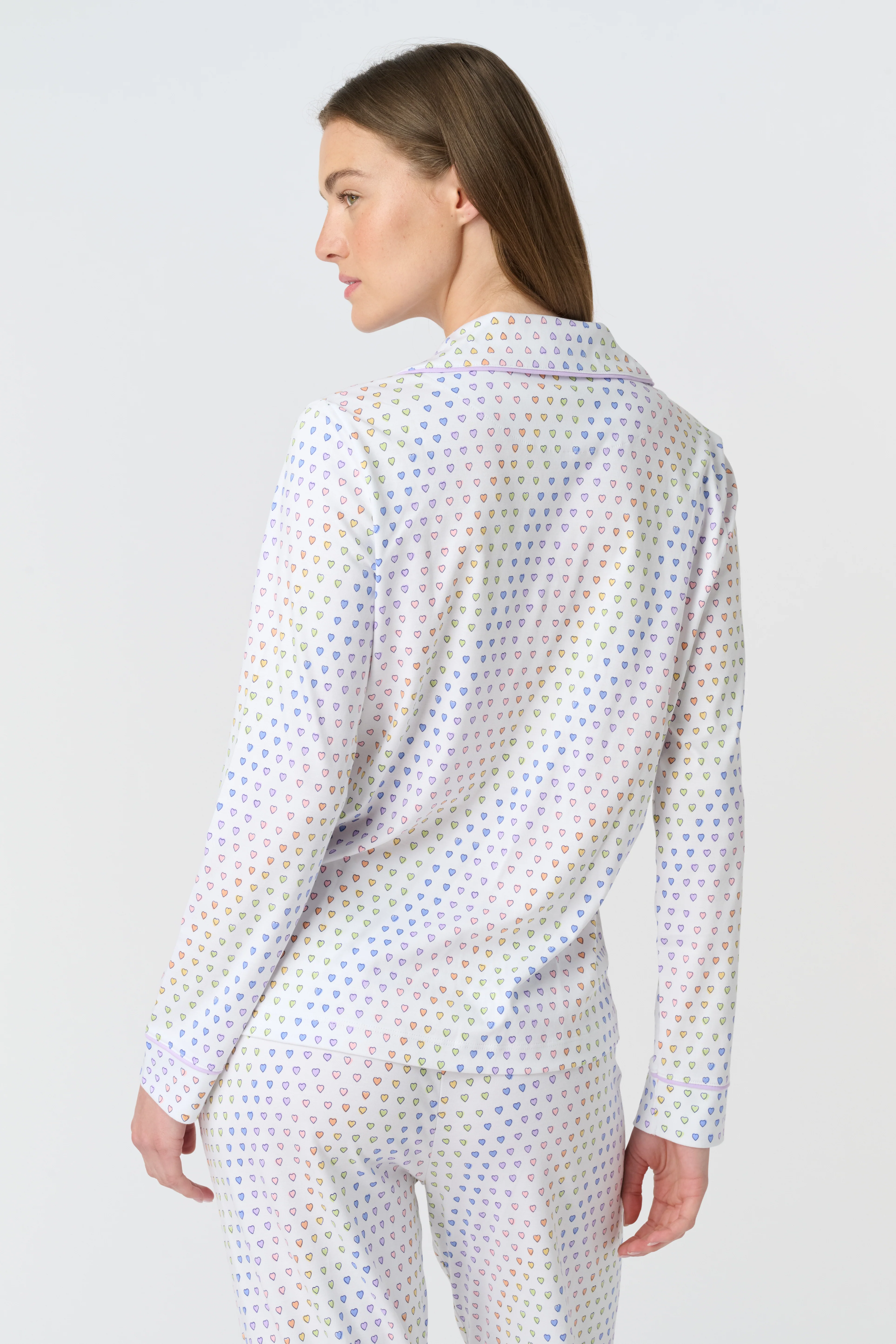 Disco Hearts Long Sleeve Polo Pajamas - Image 7