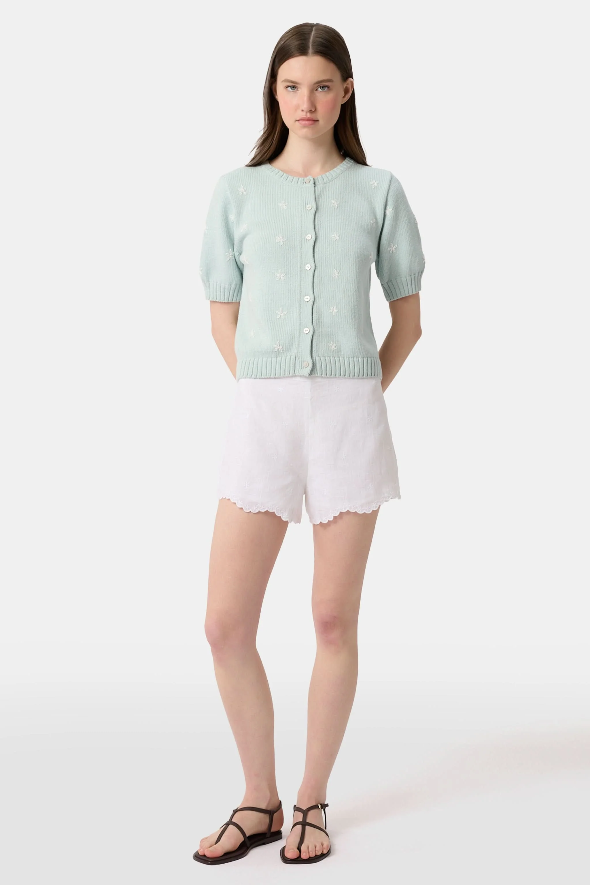 Ditsy Floral Embroidery Jordana Short - Image 3