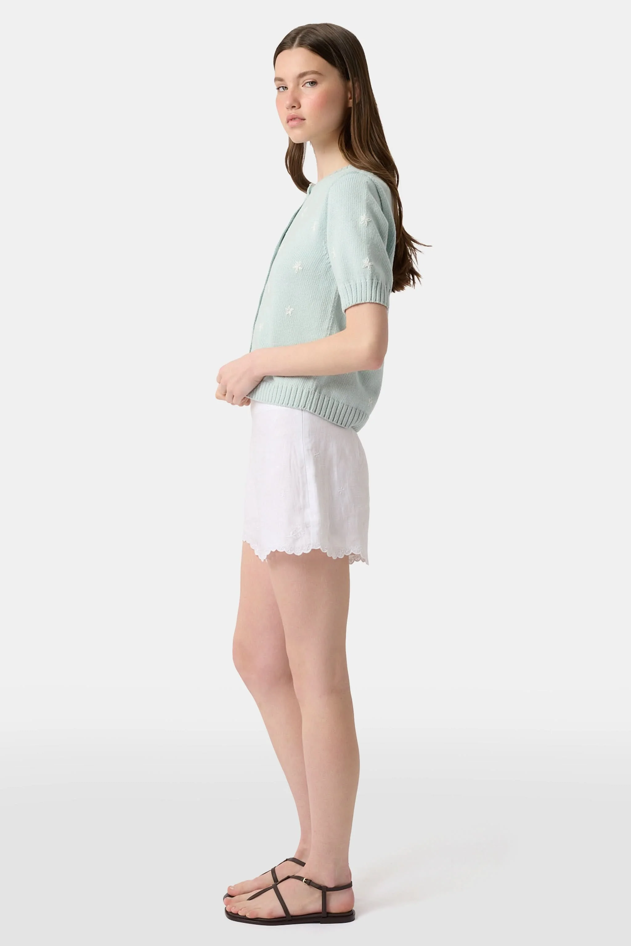 Ditsy Floral Embroidery Jordana Short - Image 4