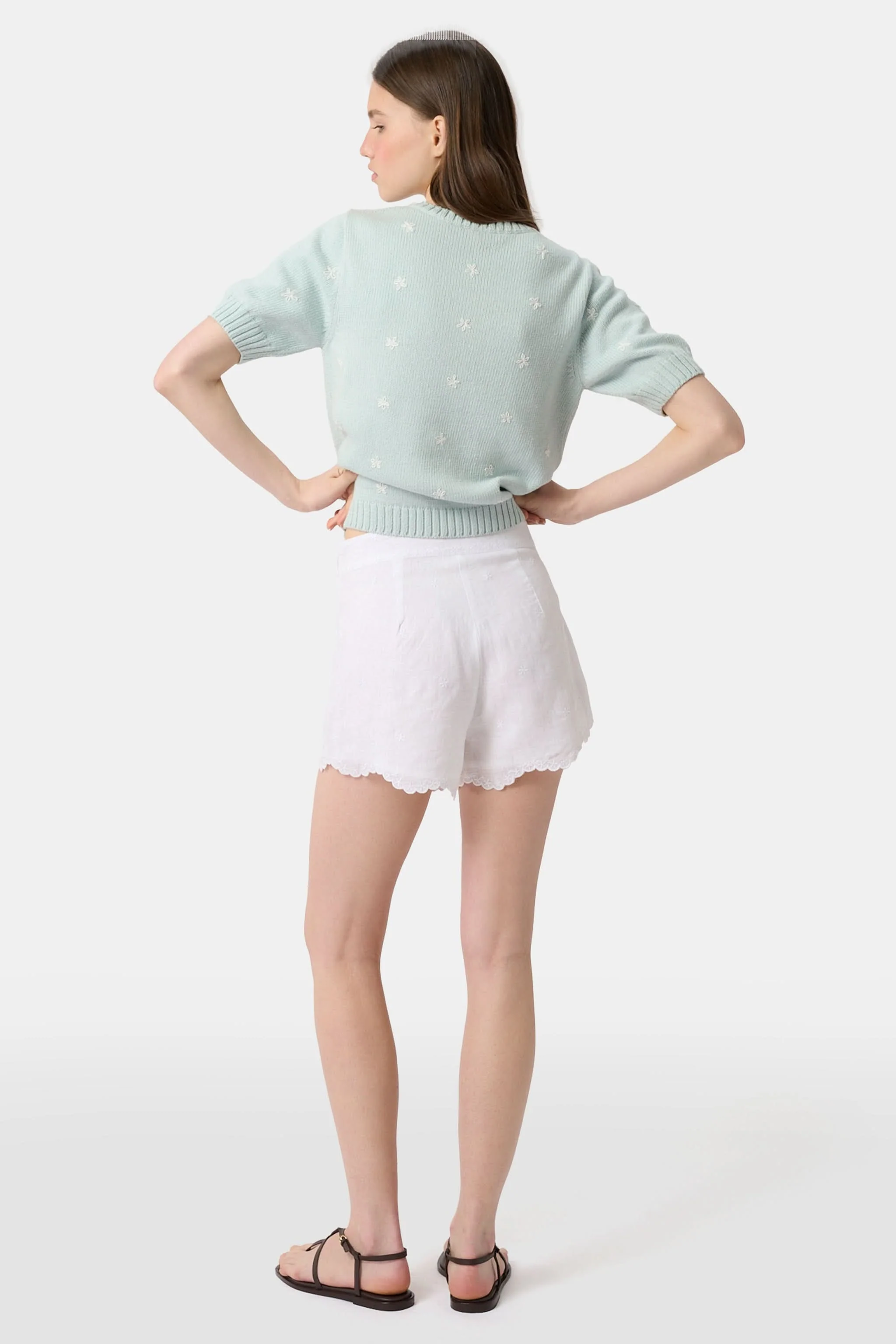 Ditsy Floral Embroidery Jordana Short - Image 5