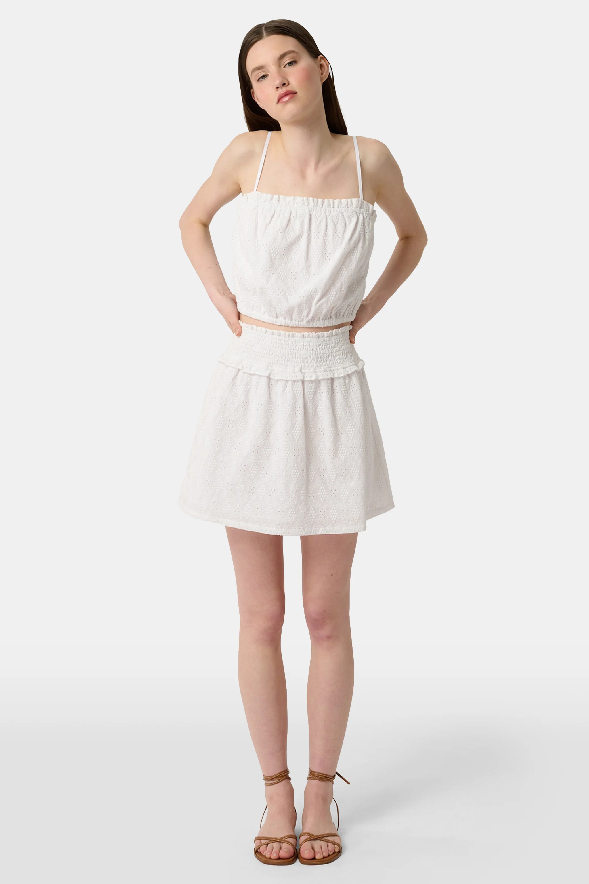 Eyelet Lattice Erin Skirt - Image 3