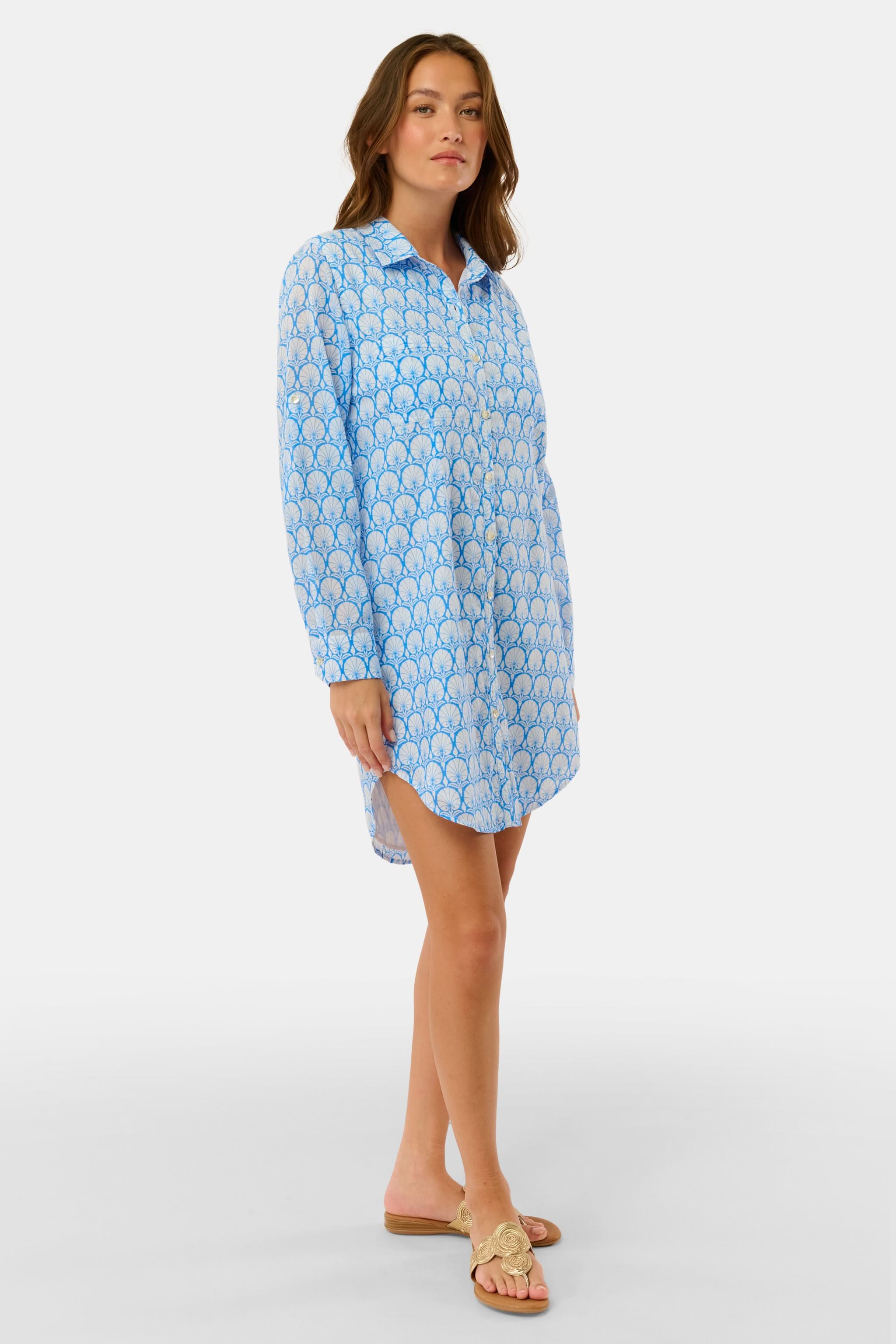 Fan Geo Shirt Dress - Image 4