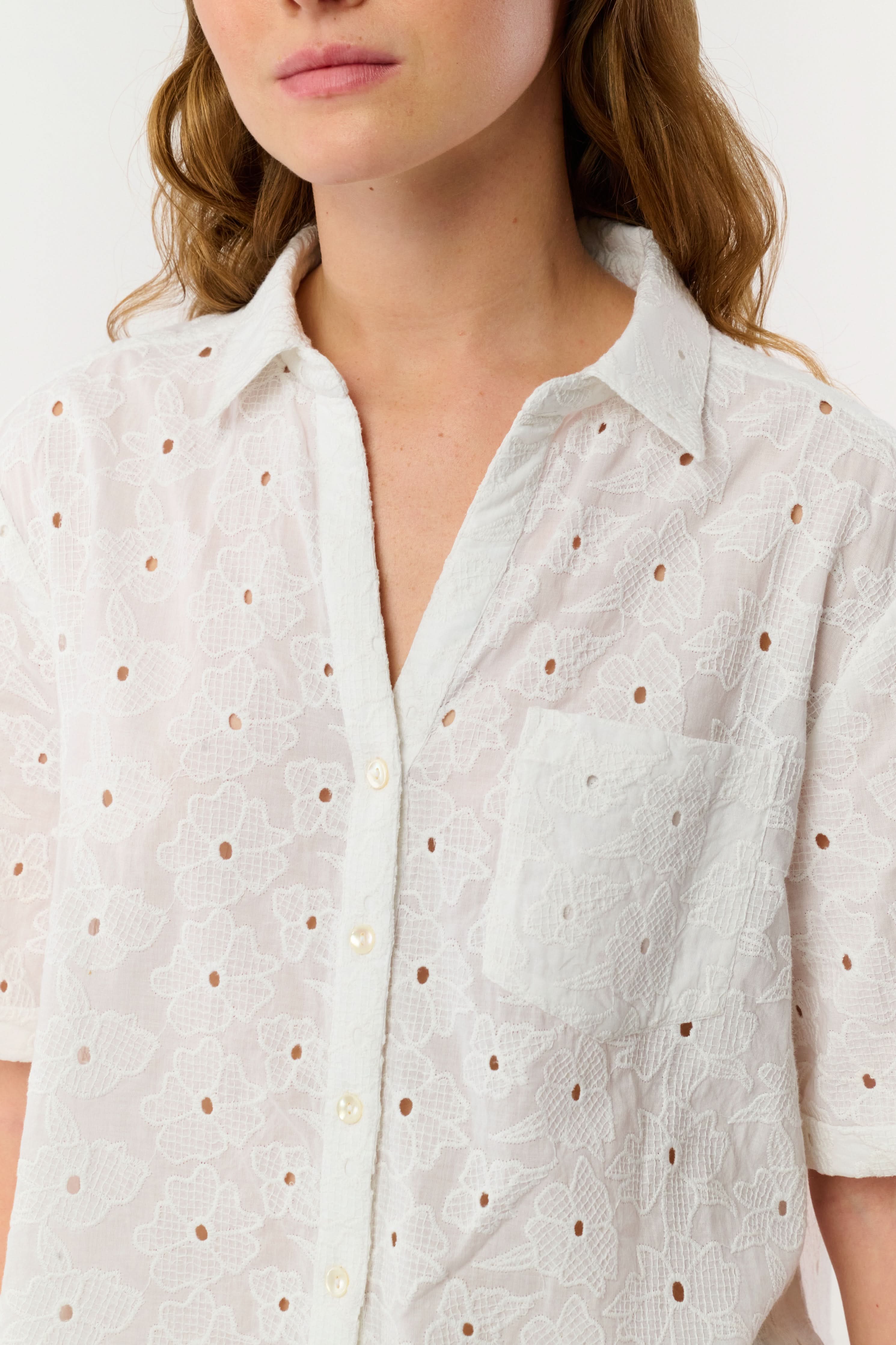 Floral Eyelet Frankie Shirt - Image 3