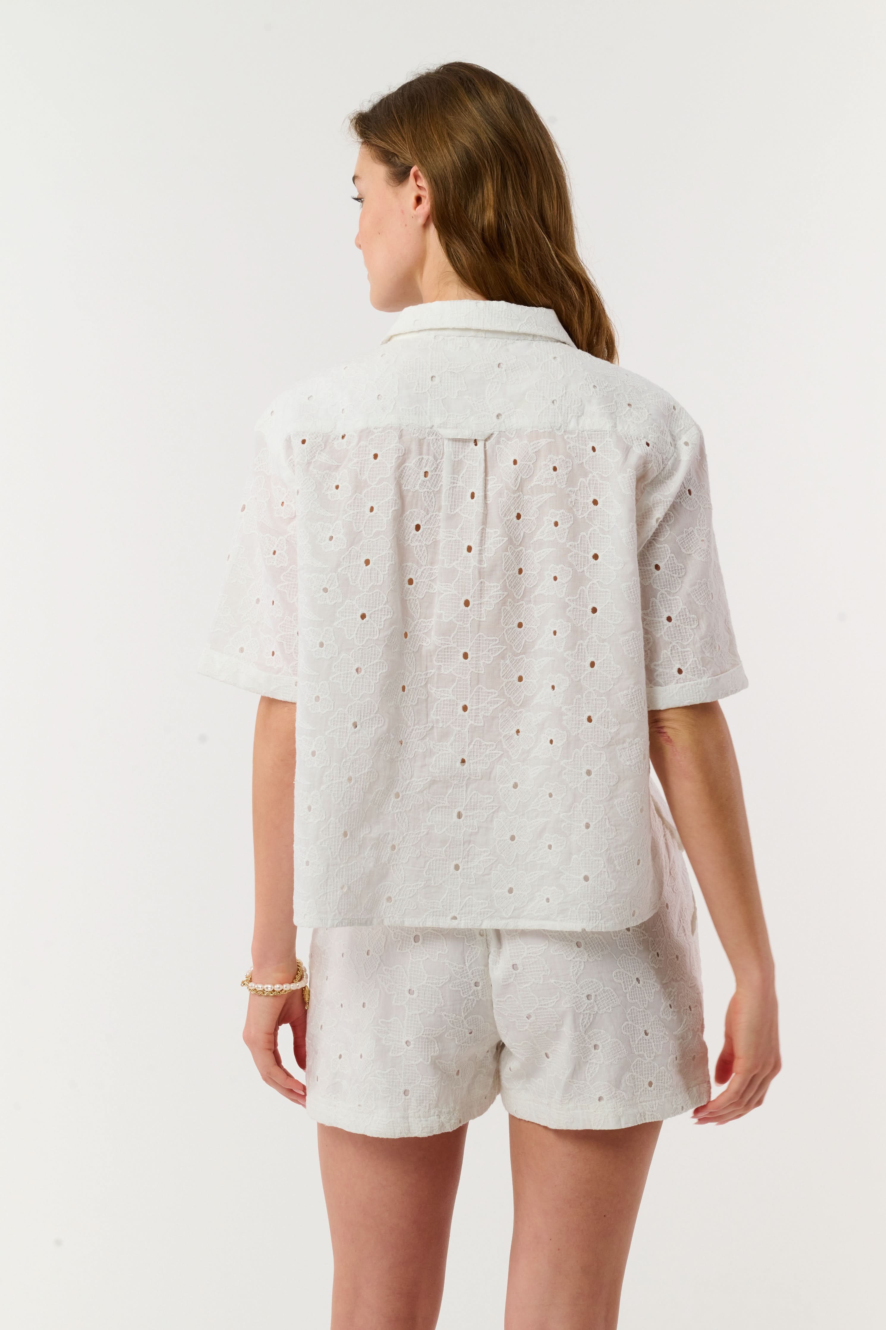 Floral Eyelet Frankie Shirt - Image 4