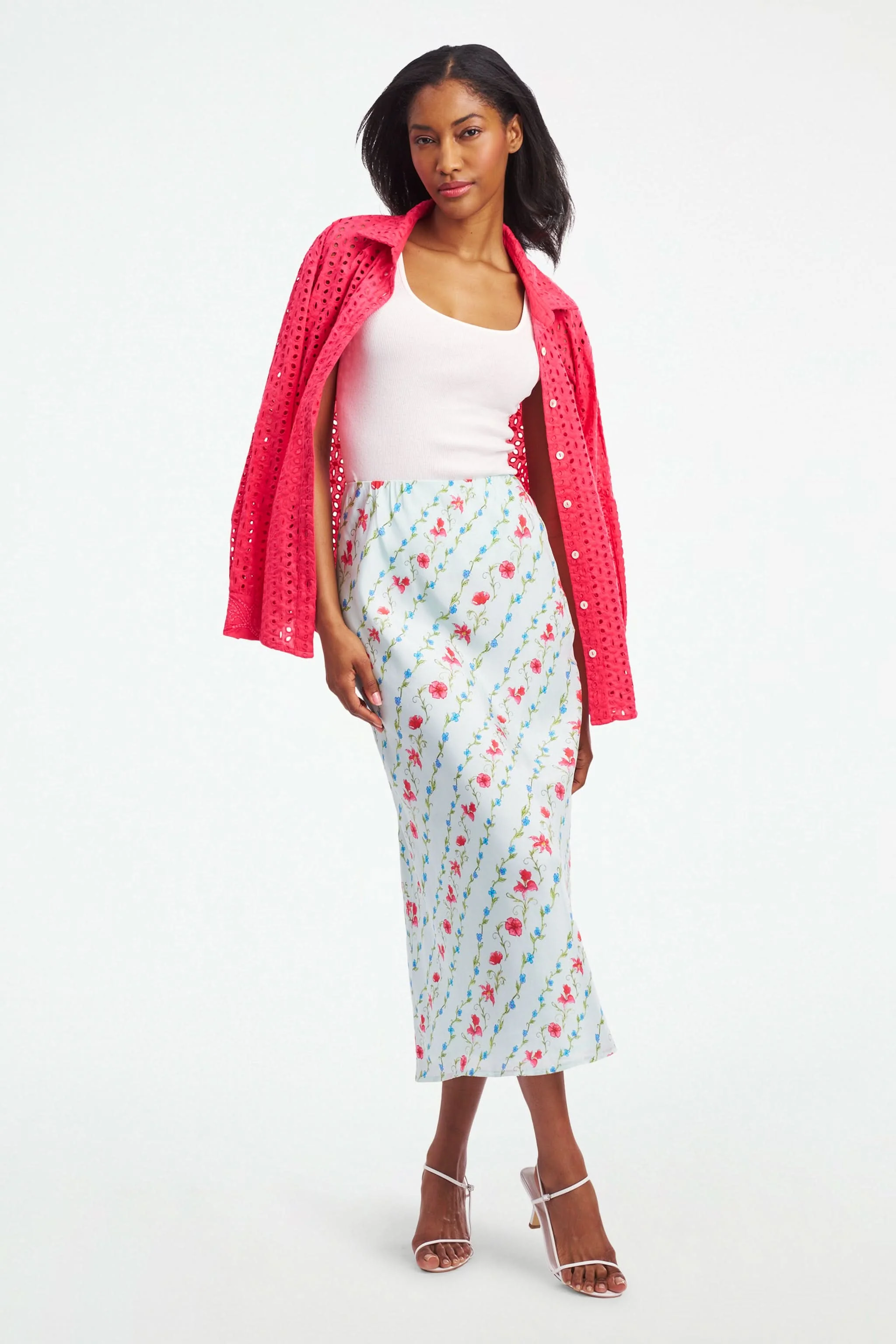 Greta Floral Stripe Natalie Skirt - Image 3