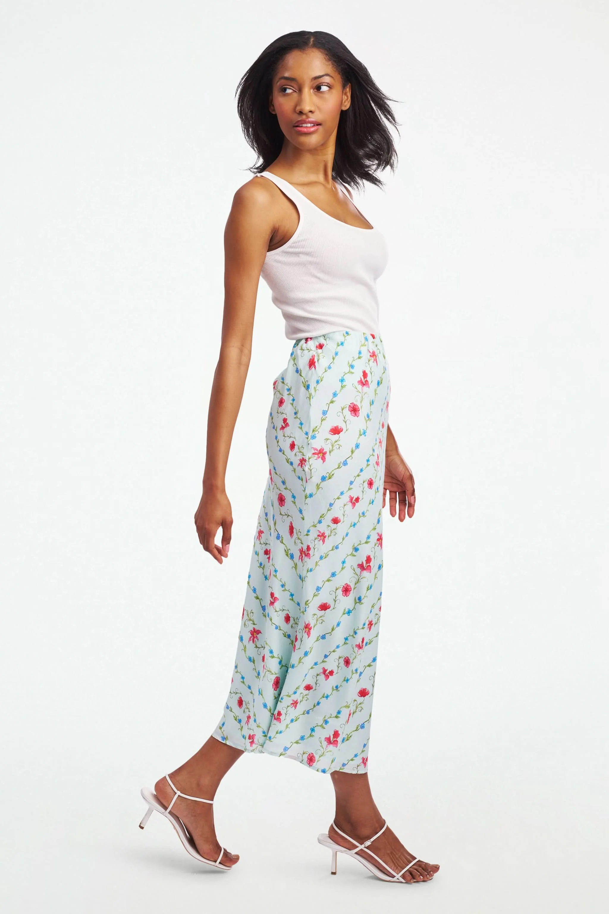 Greta Floral Stripe Natalie Skirt - Image 4