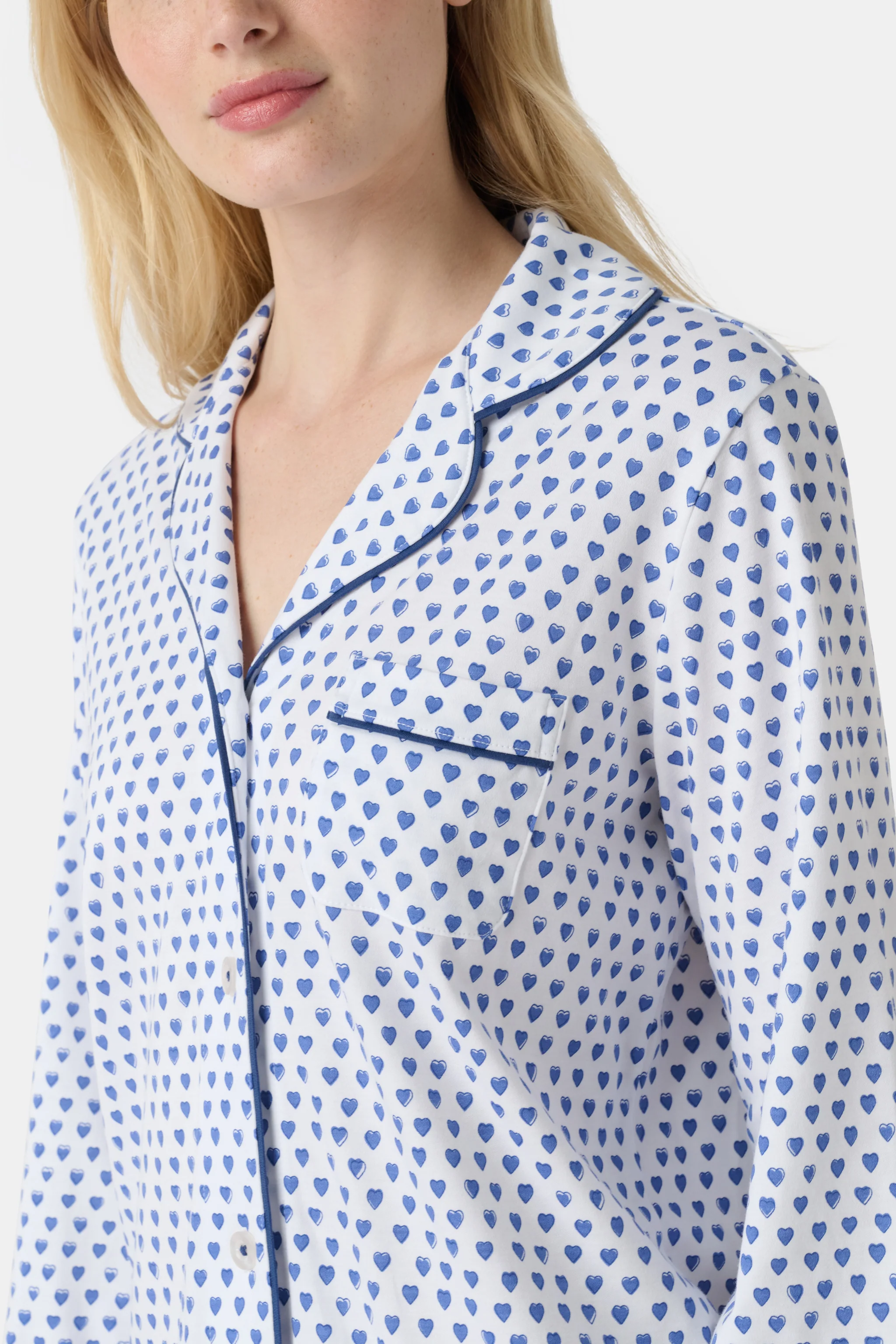 Hearts Long Sleeve Polo Pajamas - Image 3