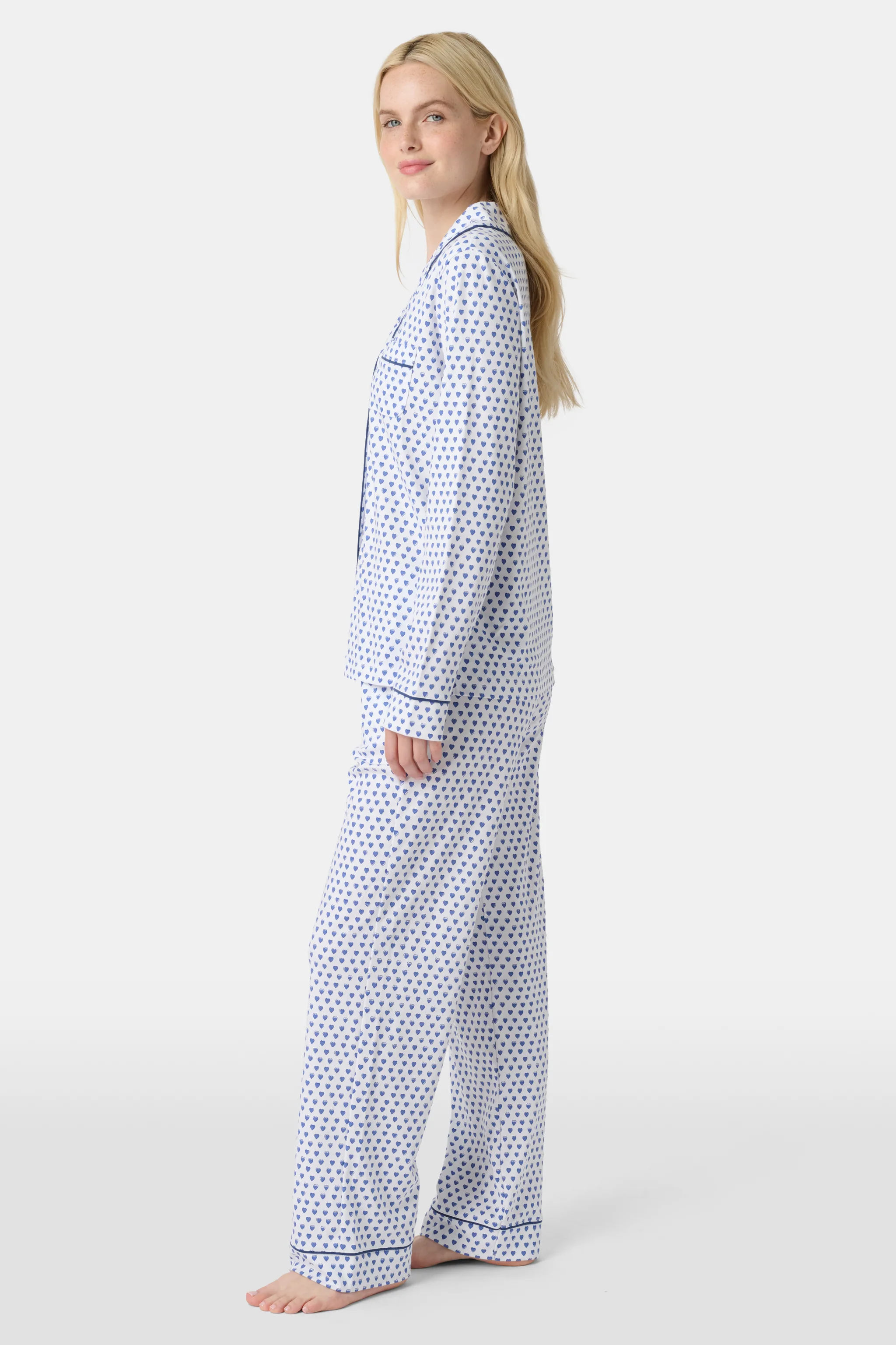 Hearts Long Sleeve Polo Pajamas - Image 4