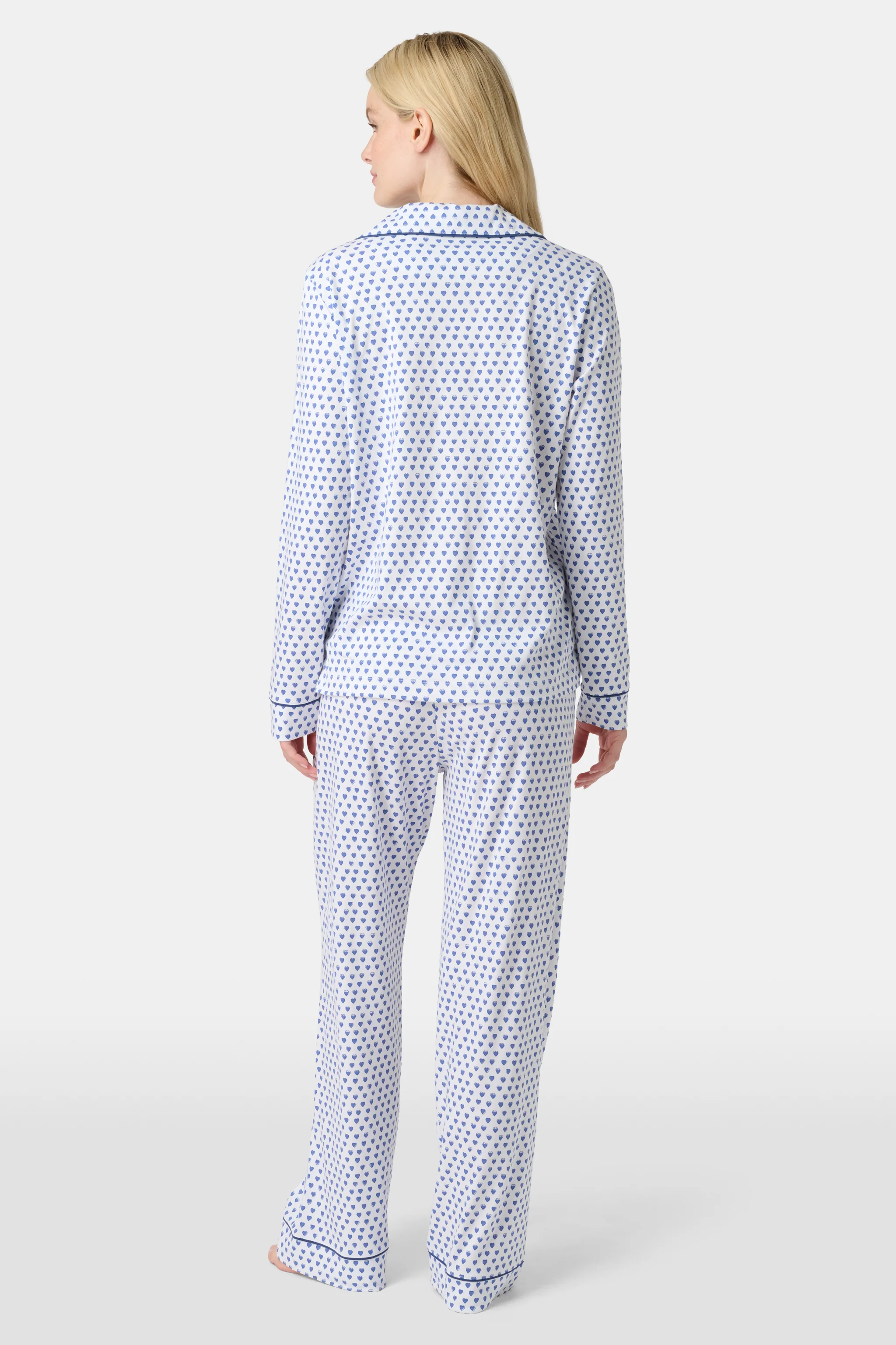 Hearts Long Sleeve Polo Pajamas - Image 5