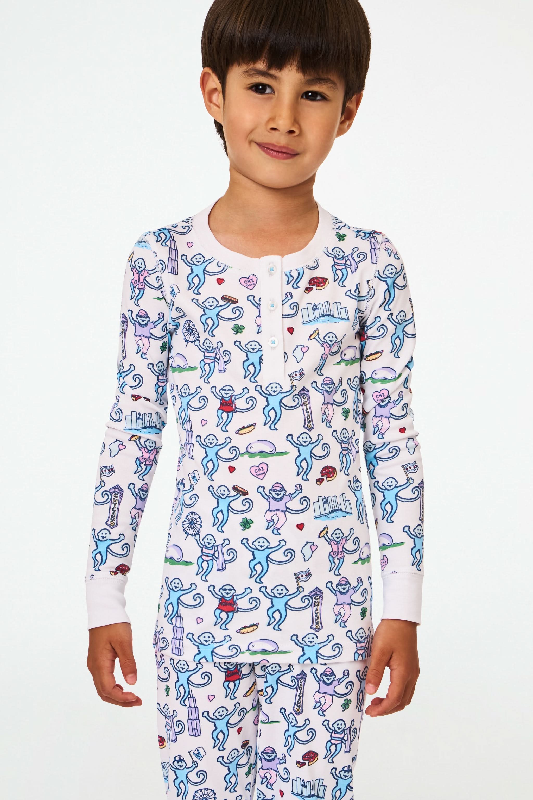 Kids Chicago Monkey Pajamas