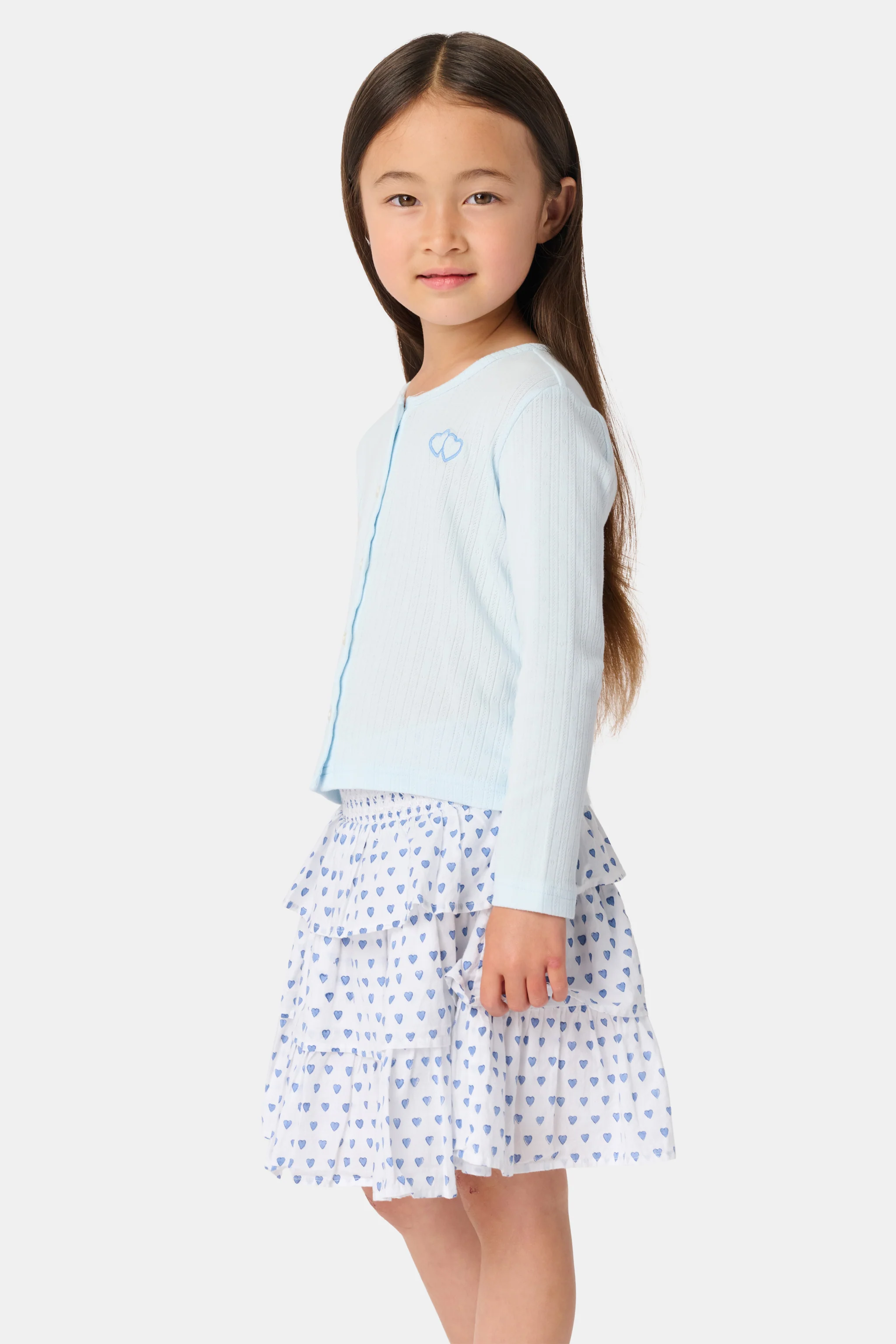 Kids Hearts Pointelle Heidi Cardigan - Image 3
