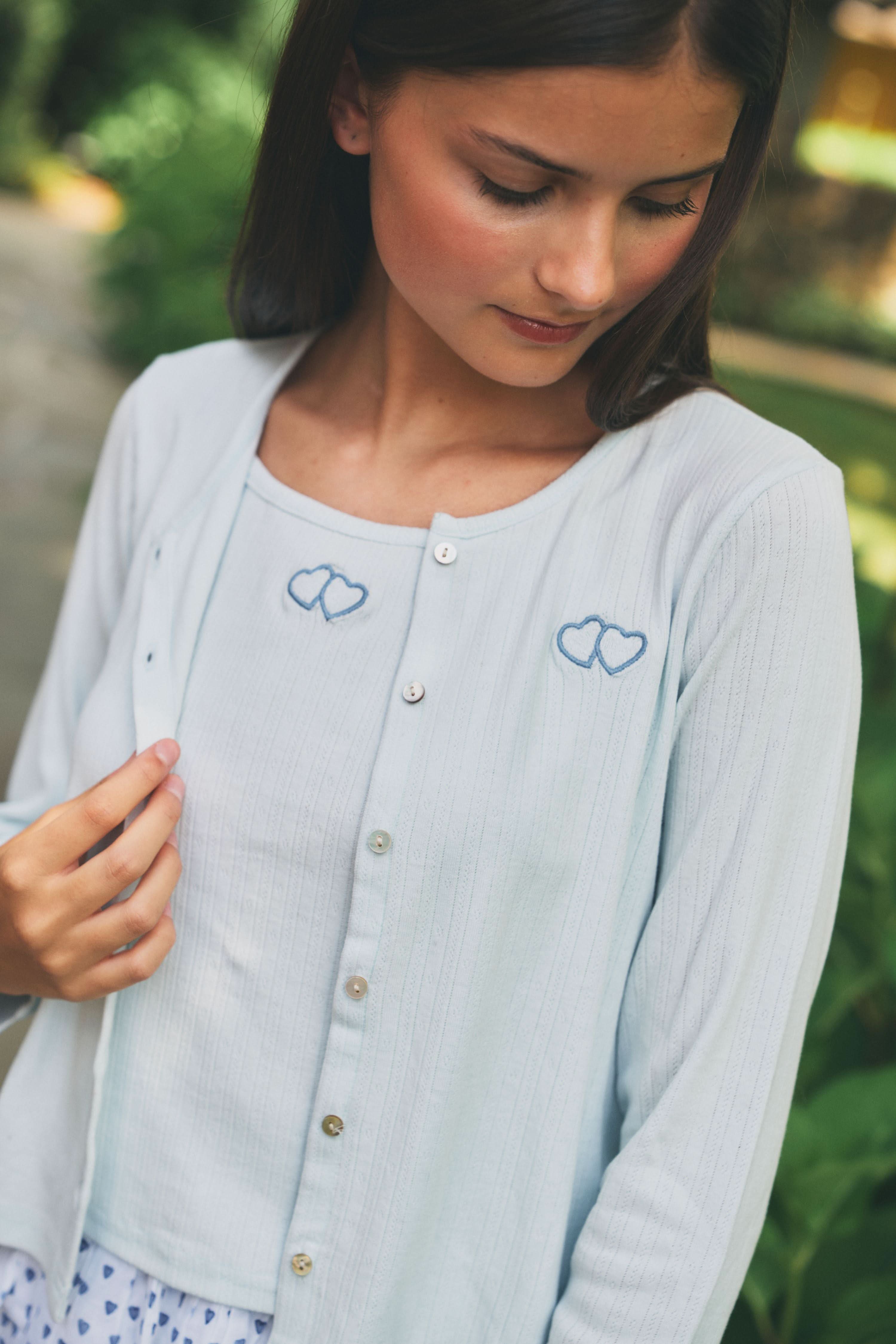 Kids Hearts Pointelle Heidi Cardigan - Image 6