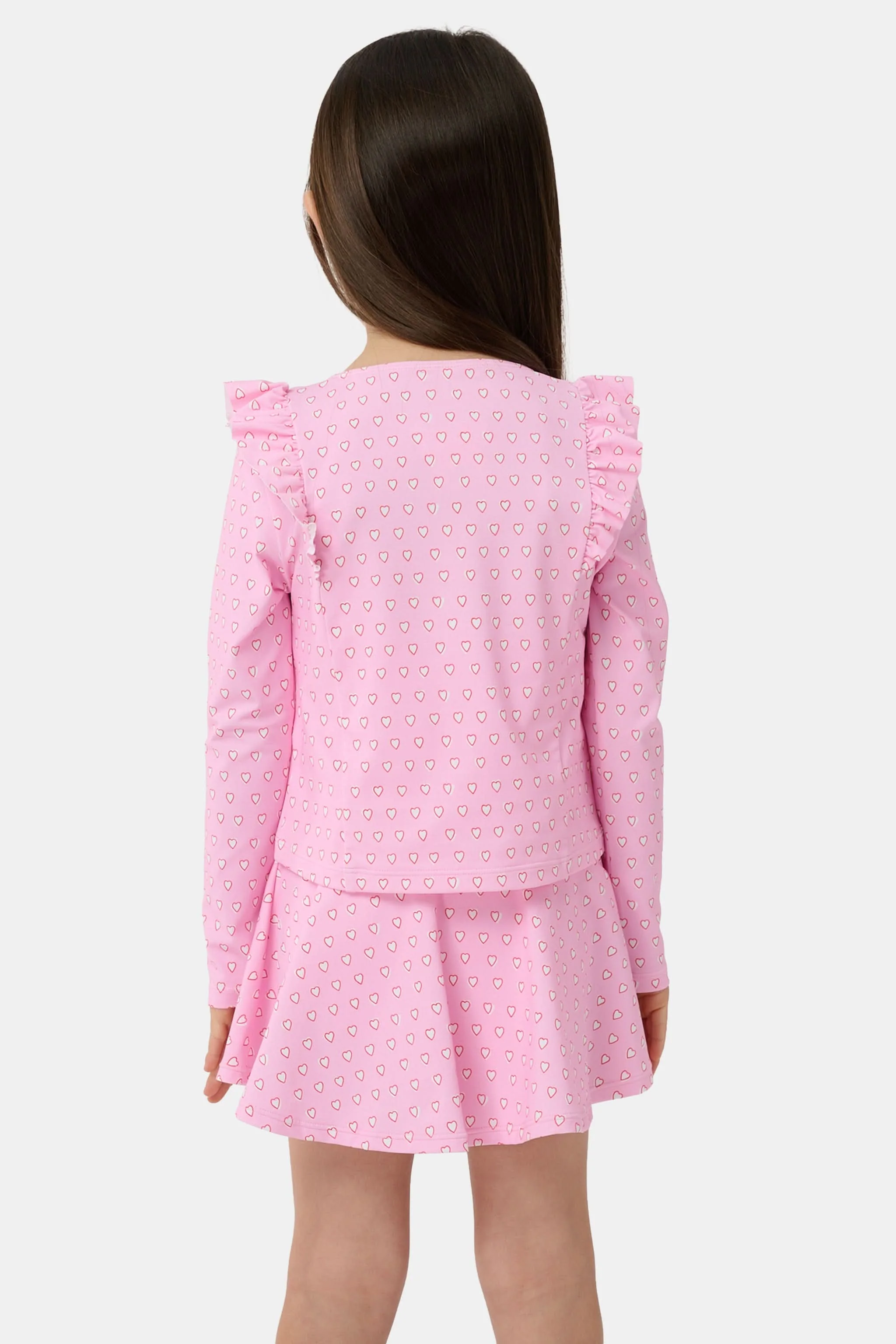 Kids Hearts Ruffle Rashguard - Image 3
