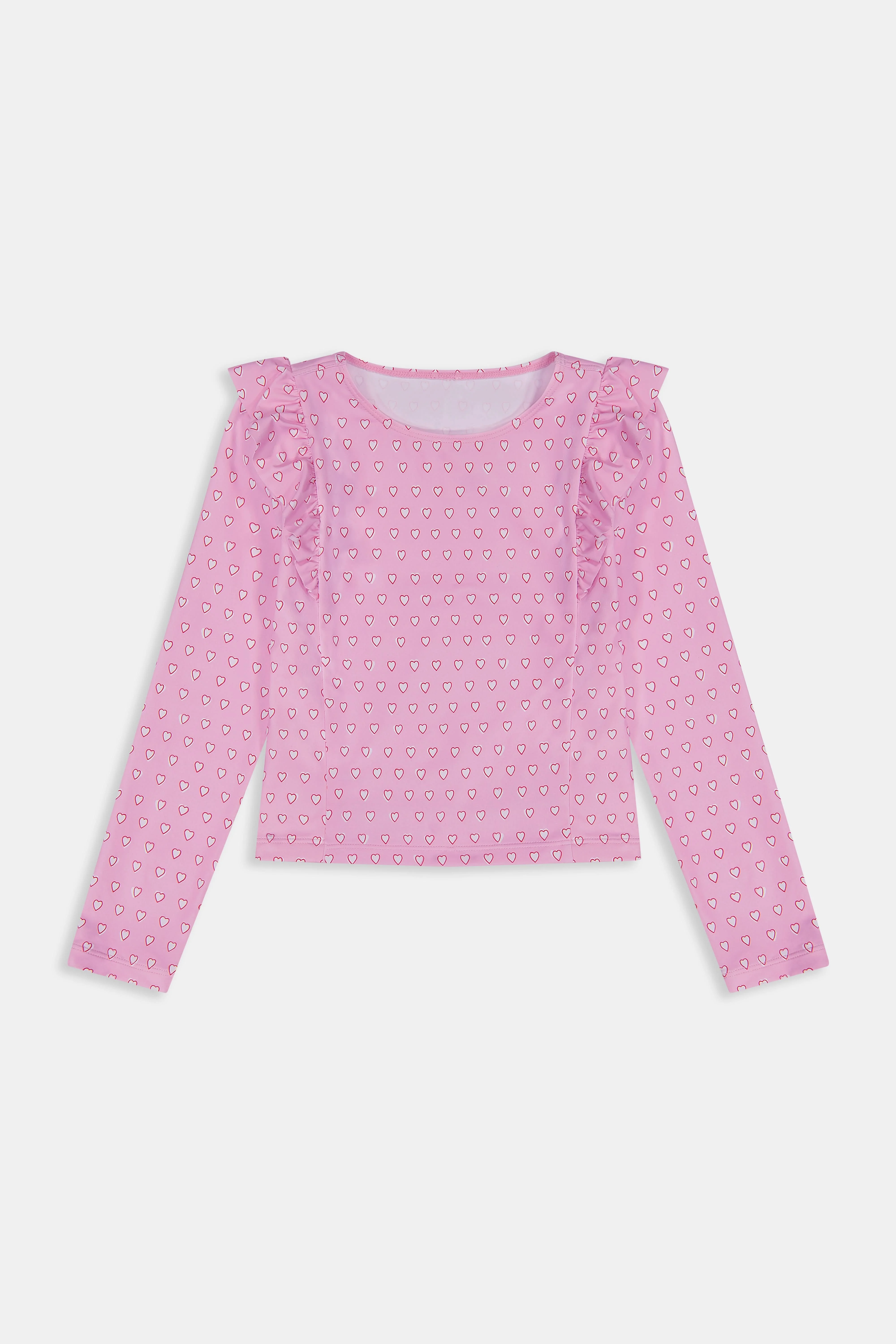 Kids Hearts Ruffle Rashguard - Image 5