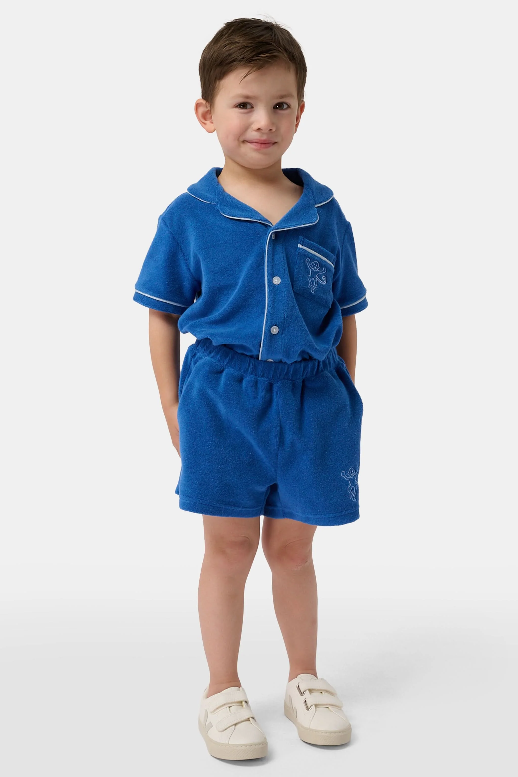 Kids Monkey Embroidery Hanni Short - Image 3