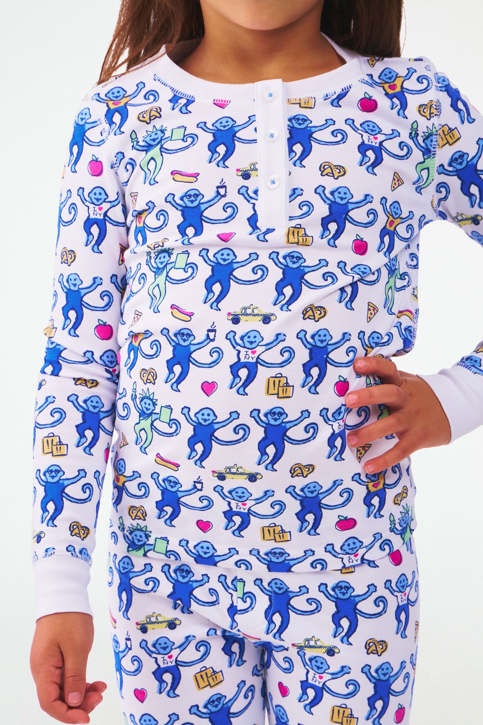 Kids NY Monkey Pajamas - Image 2