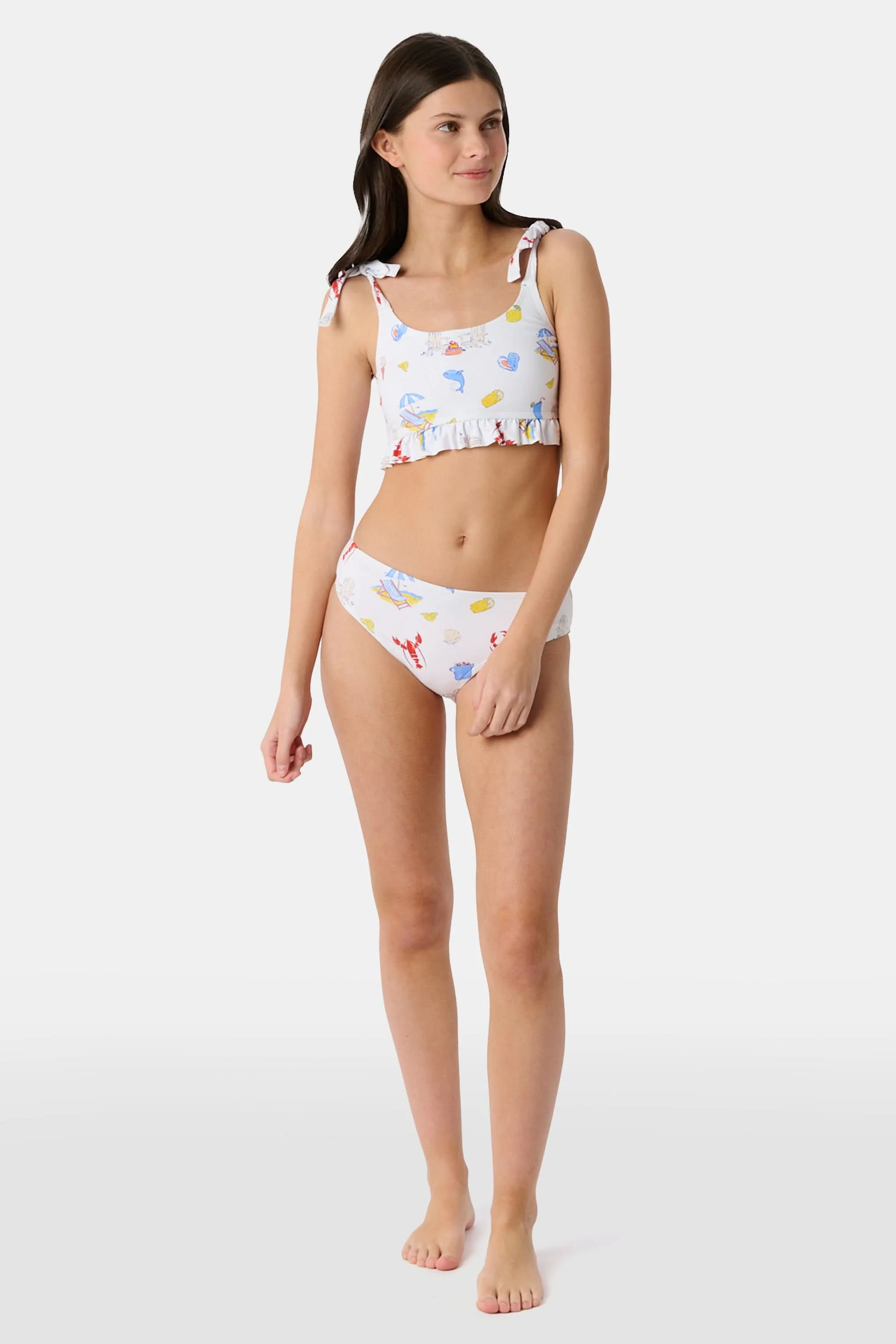 Kids Ruffle Catch of the Day Cora Bikini - Image 4