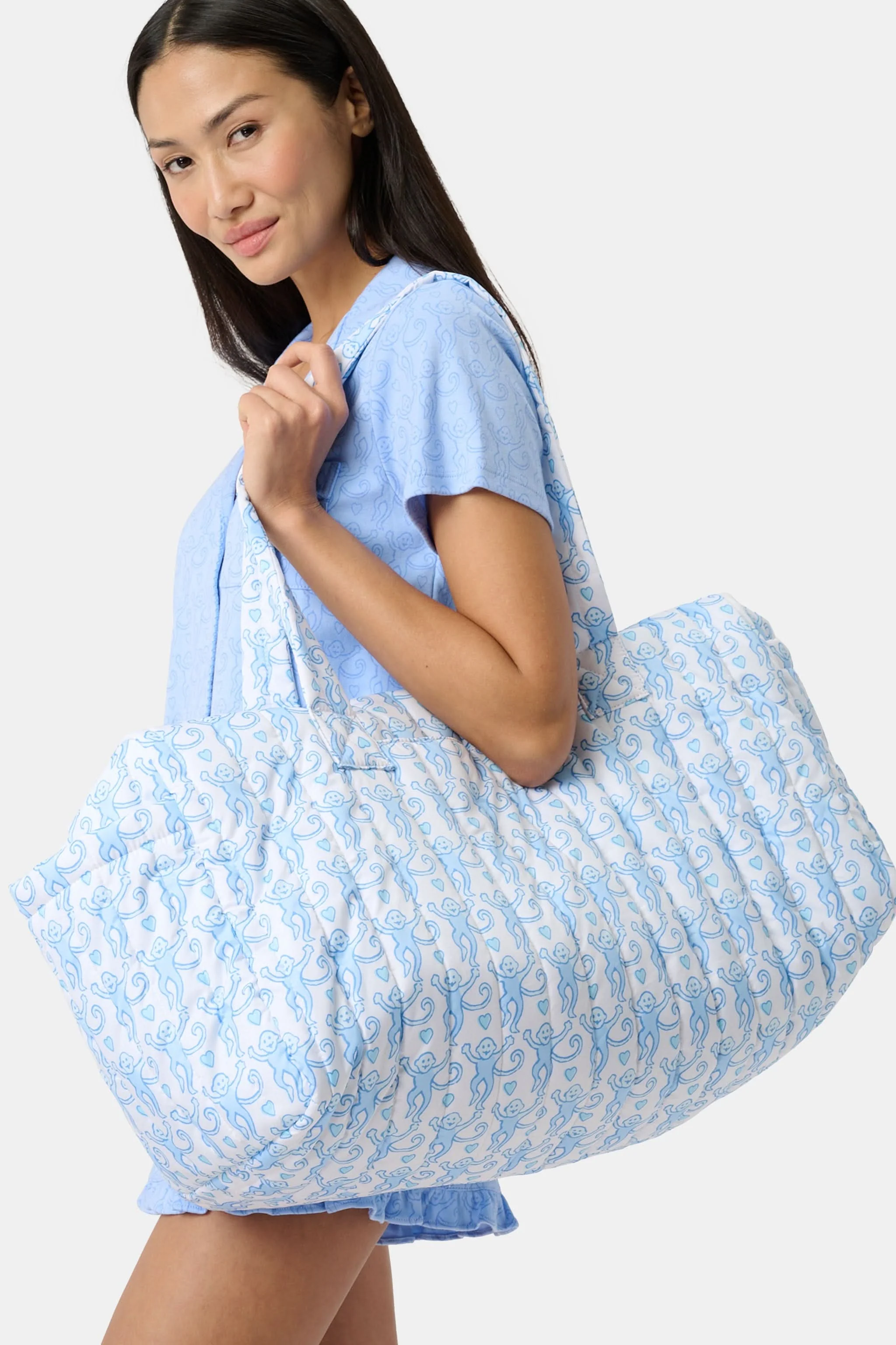 Lovely Monkey Quilted Weekender - Image 2