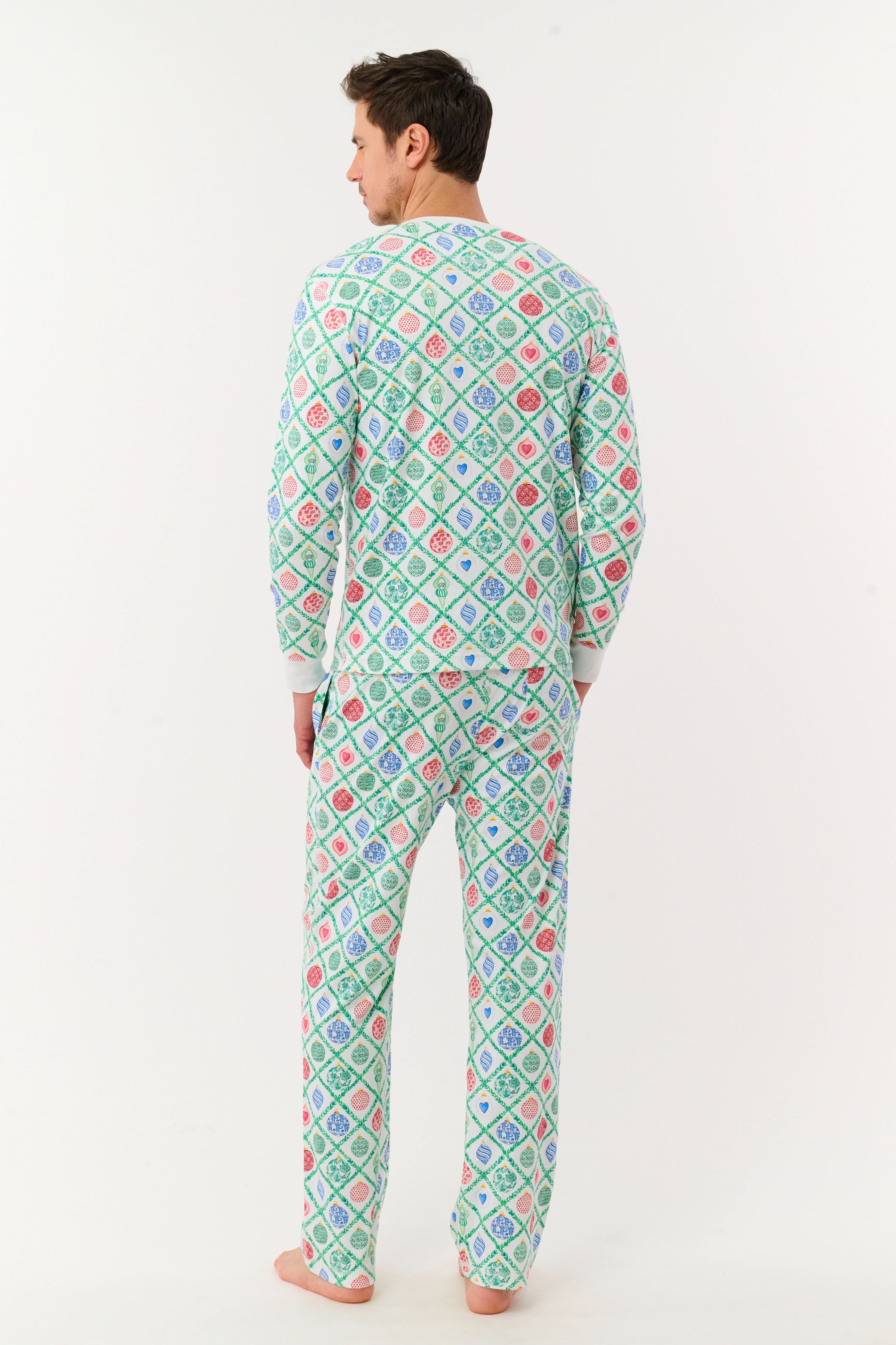 Mens Ornament Trellis Spencer Pajamas - Image 3