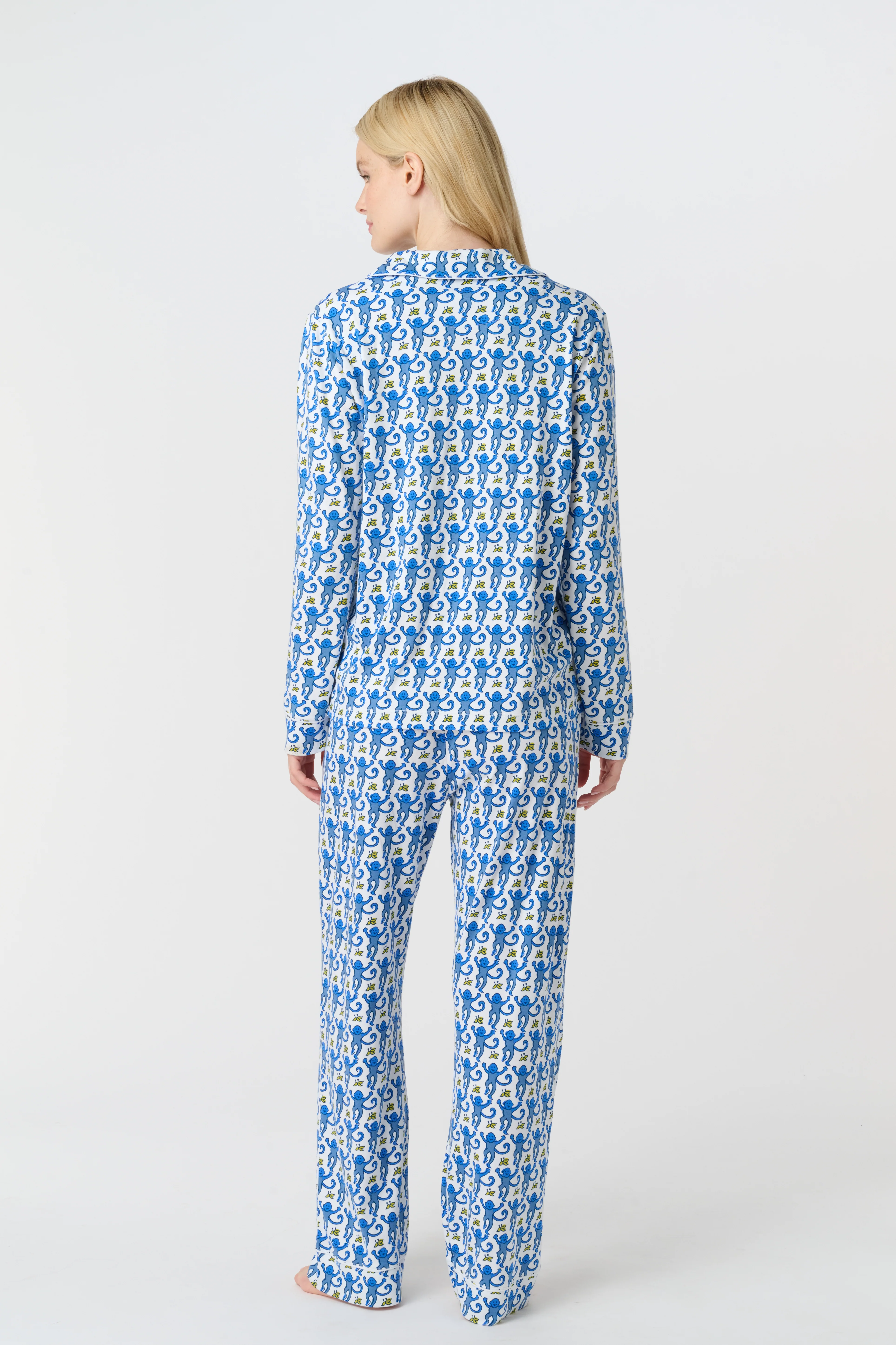 Monkey Long Sleeve Polo Pajamas - Image 5