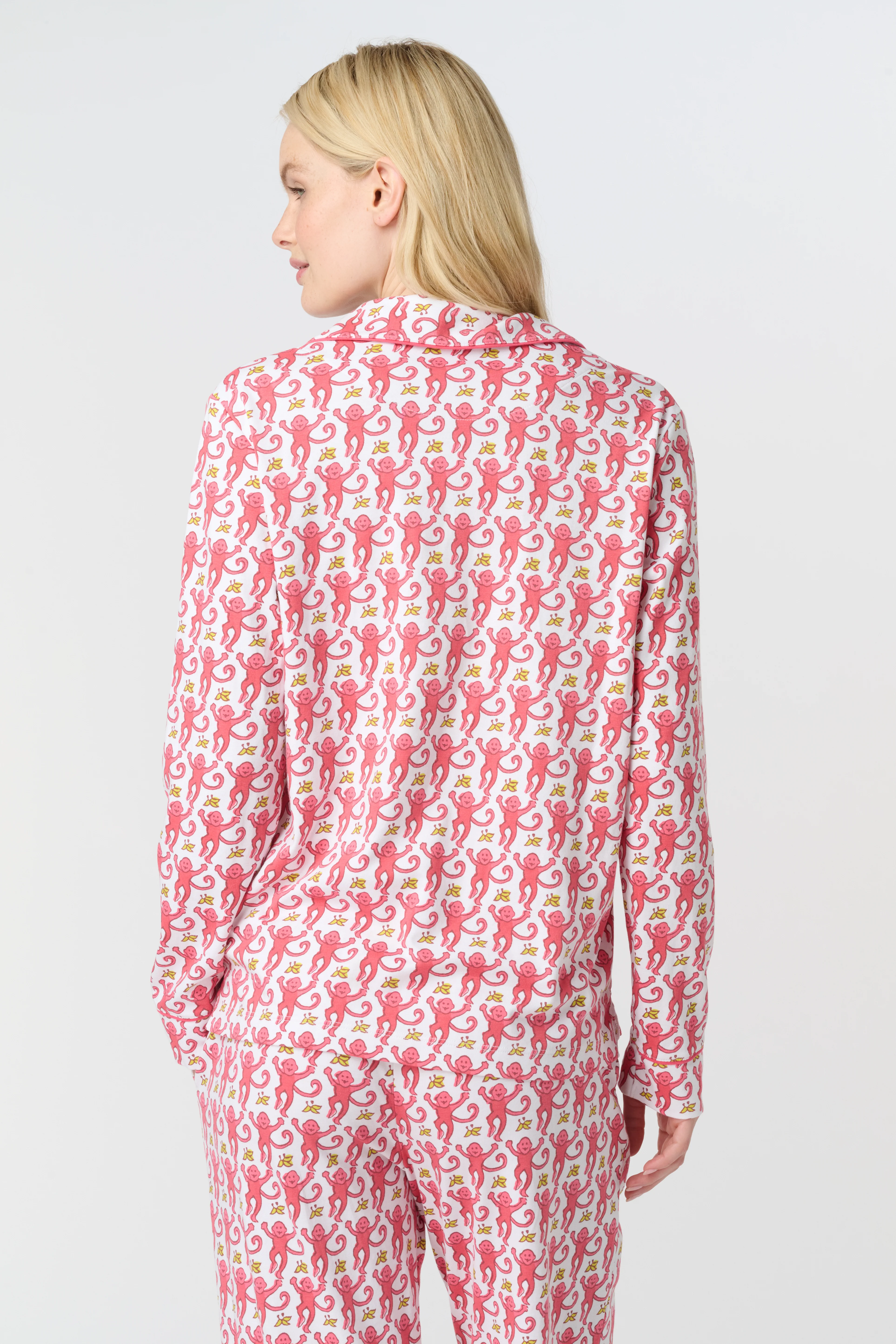 Monkey Long Sleeve Polo Pajamas - Image 5