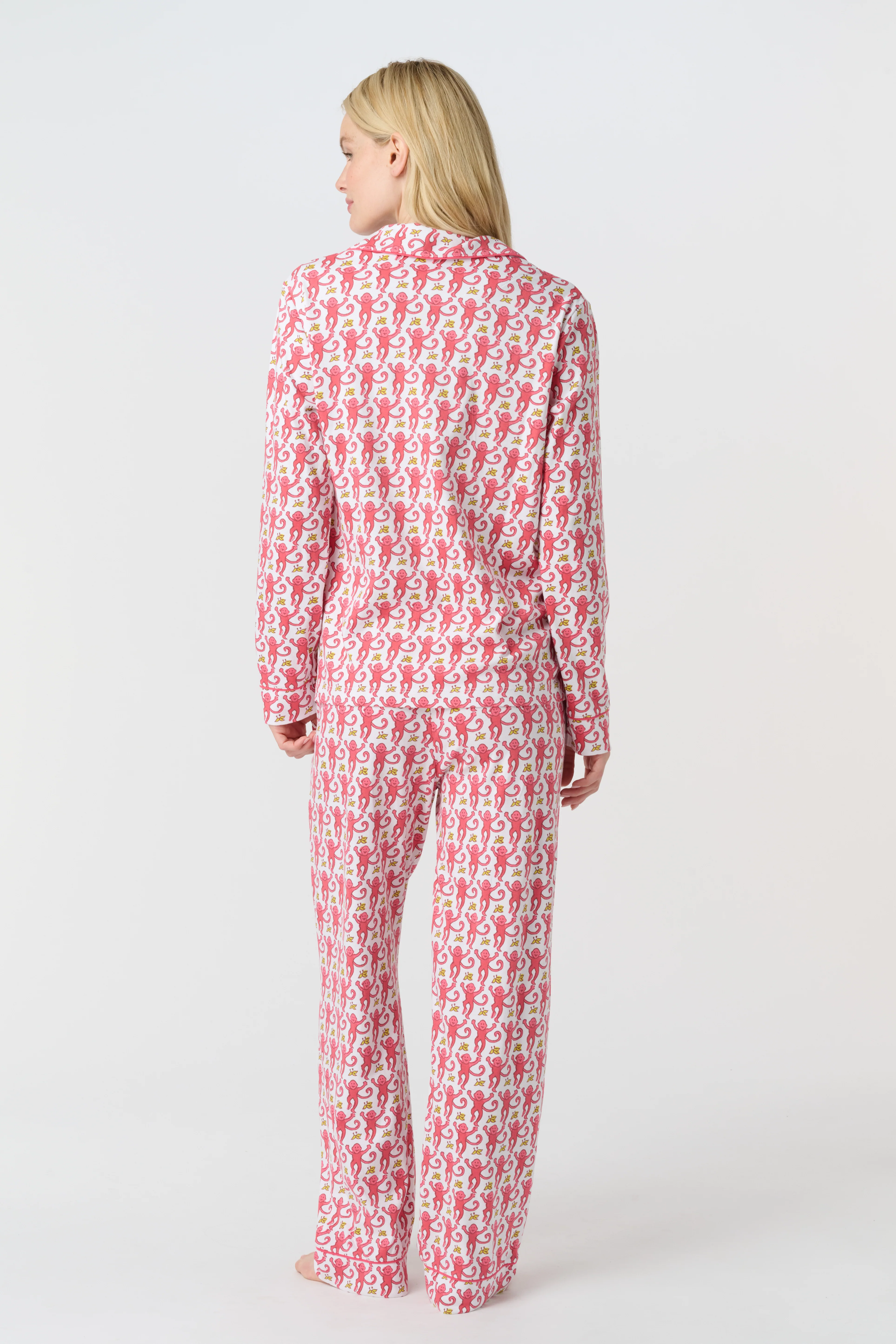 Monkey Long Sleeve Polo Pajamas - Image 6