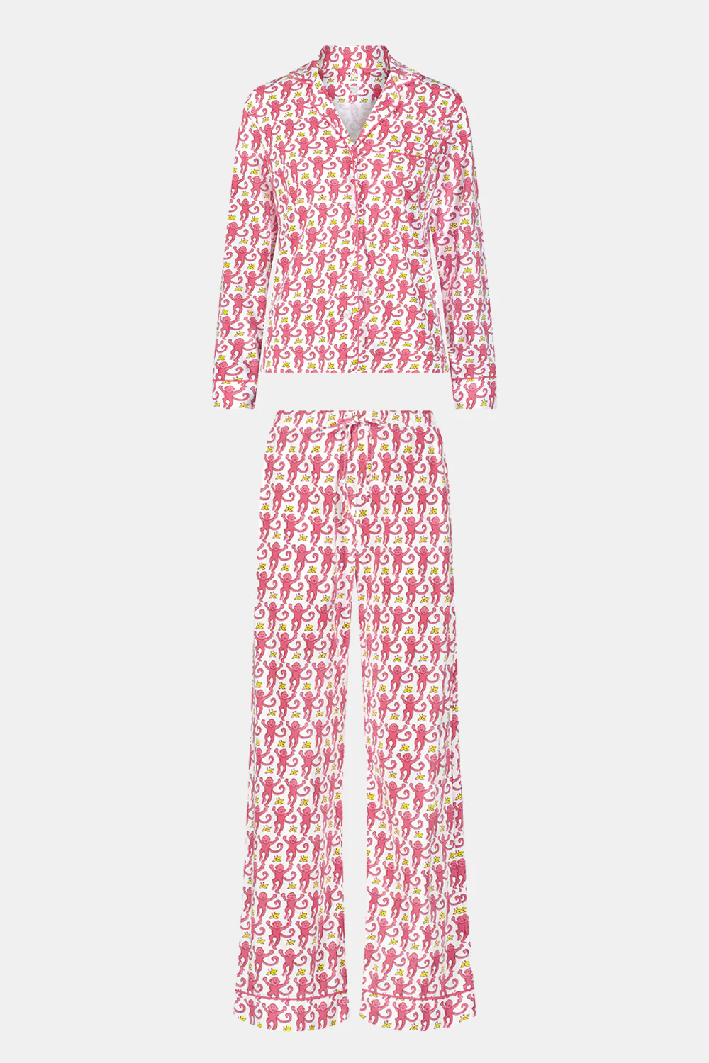 Monkey Long Sleeve Polo Pajamas - Image 7