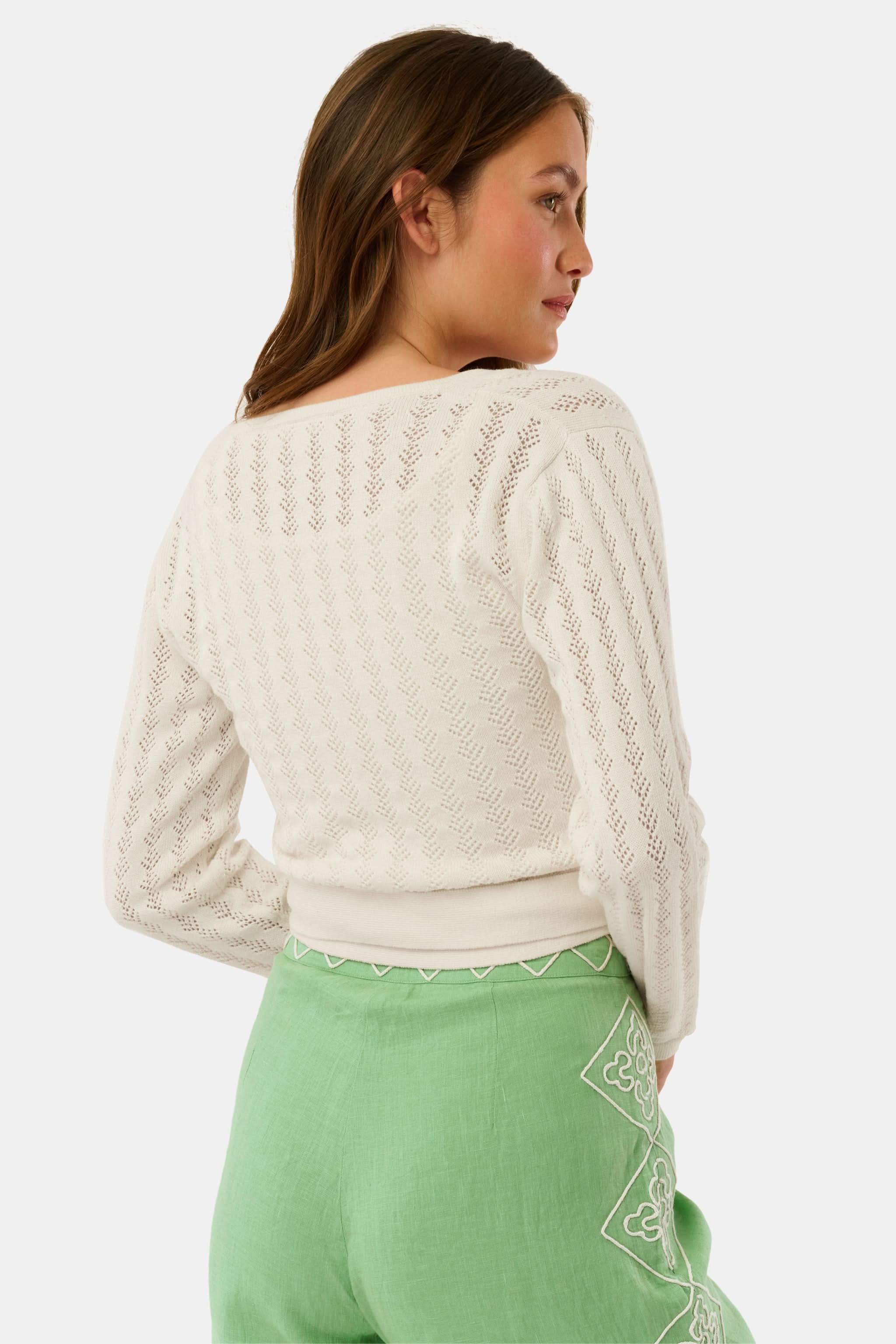 Pointelle Cassidy Sweater - Image 4