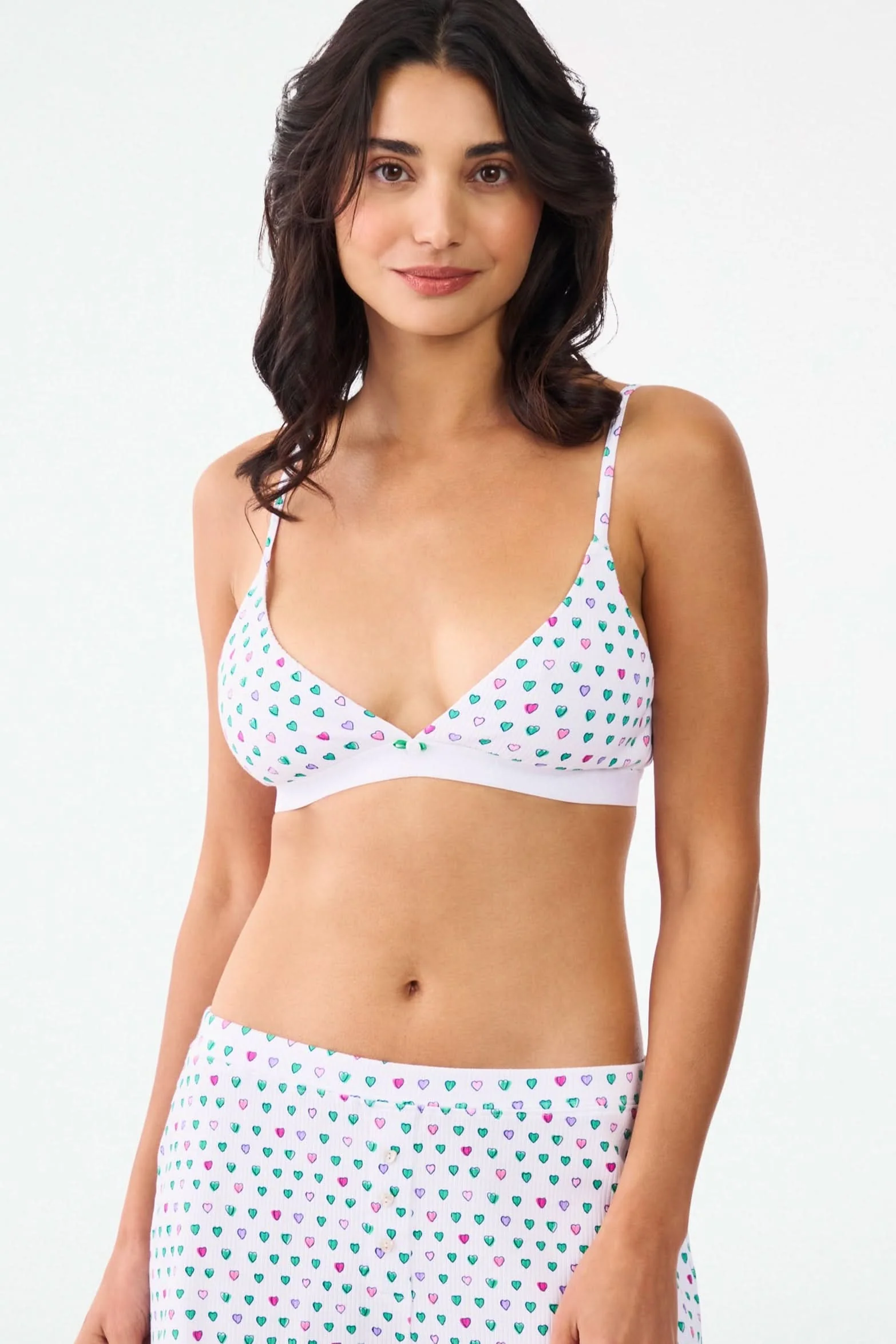 Pop Hearts Rib York Bralette - Image 4