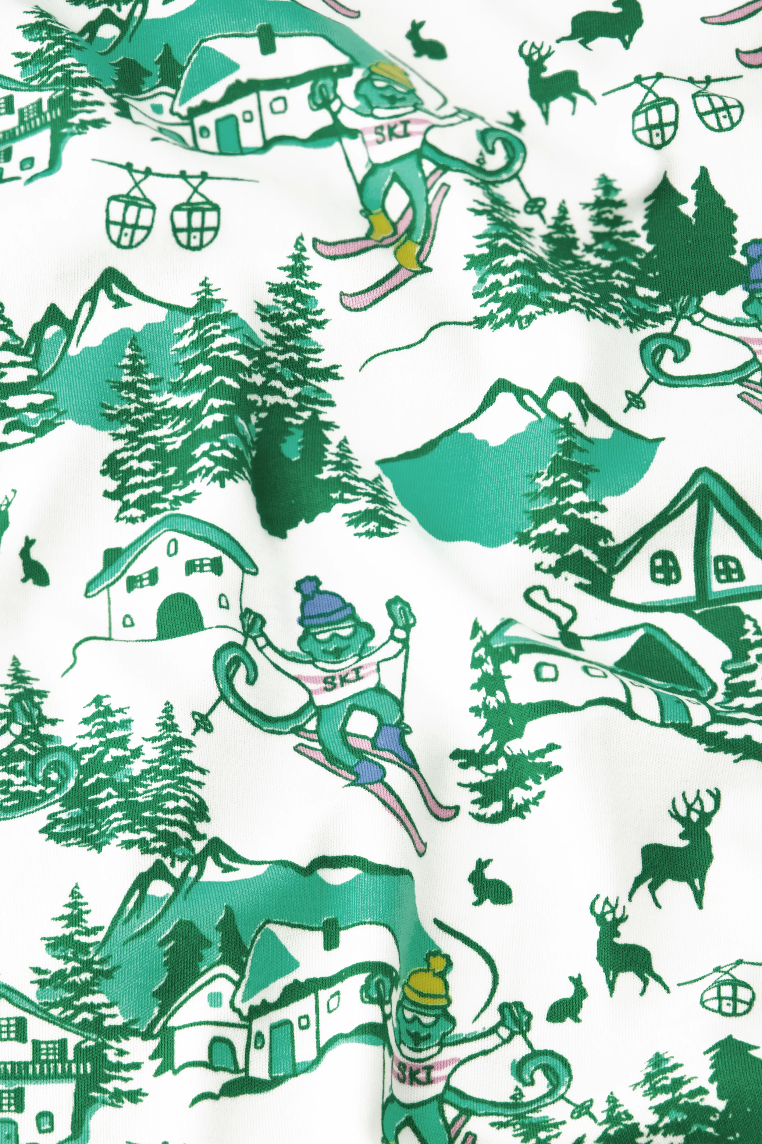 Ski Toile Long Sleeve Polo Pajamas - Image 6
