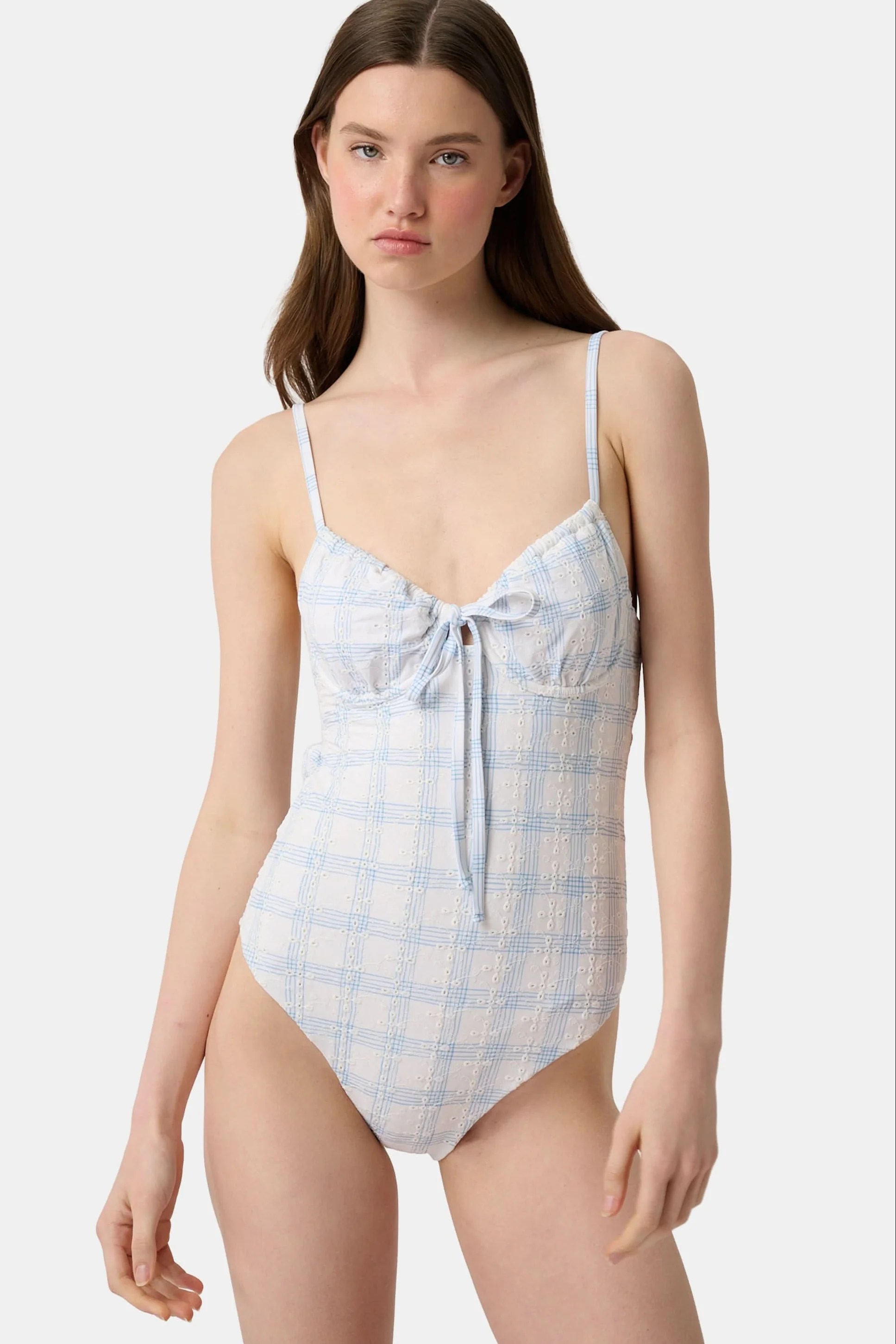 Sun Check Eyelet Aurora One Piece - Image 3
