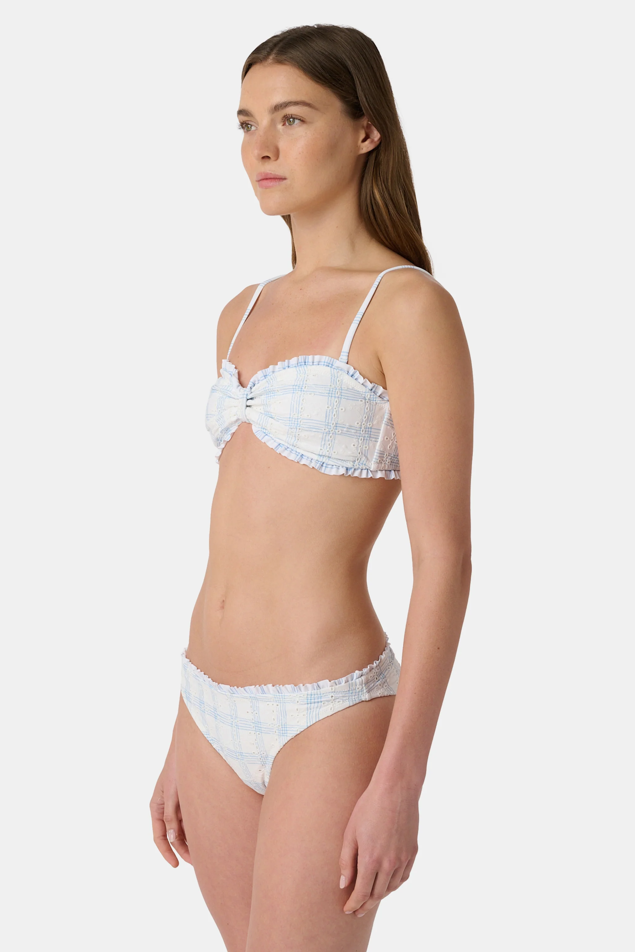 Sun Check Eyelet Sydney Bikini Top - Image 4