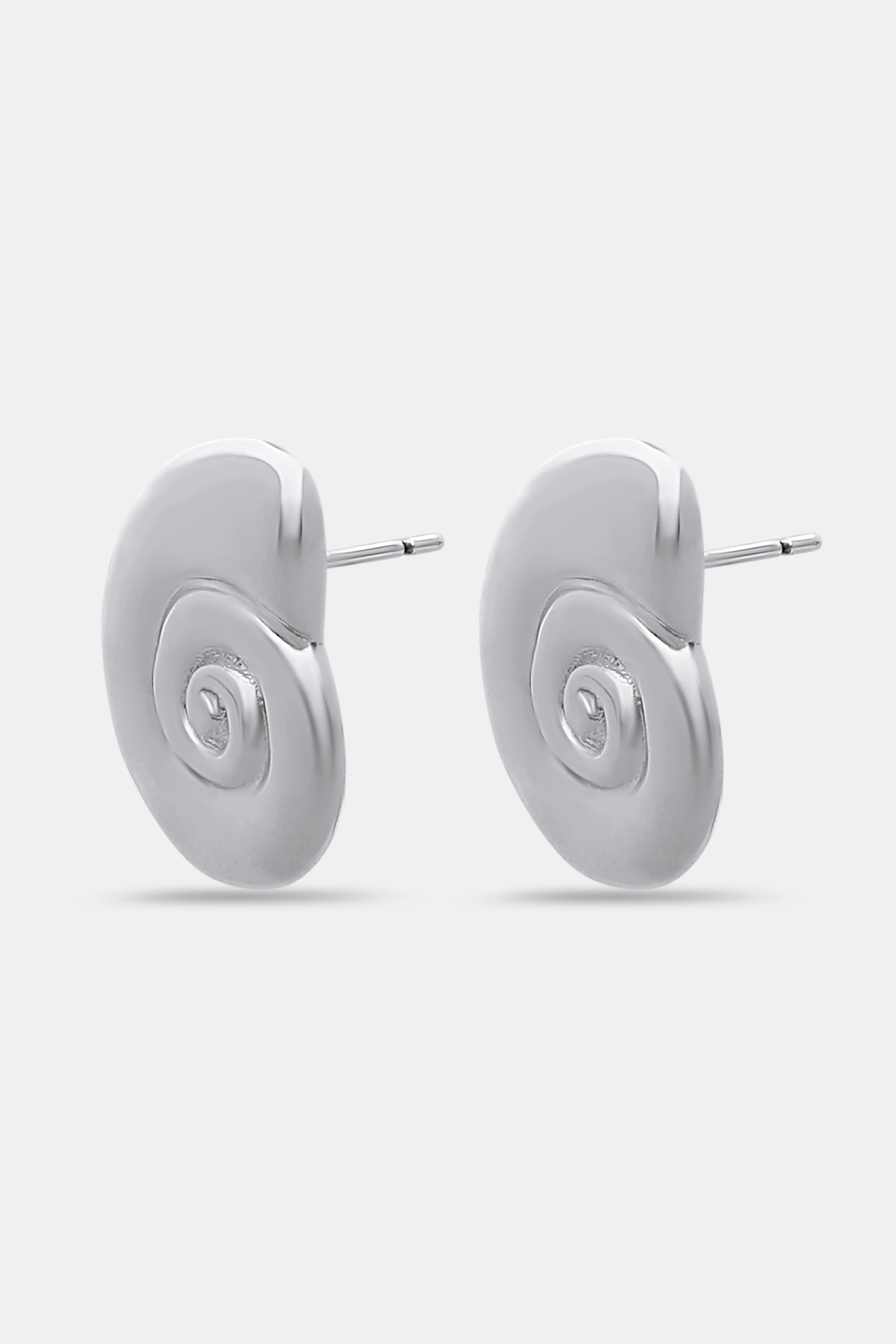 Swirl Stud Earrings - Image 3